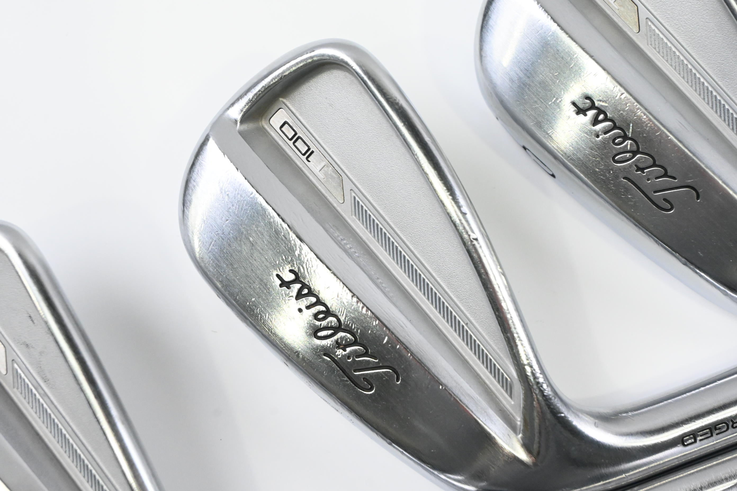 Left Hand Titleist T100 2023 Irons / 3-9i / X-Flex KBS Tour C-Taper Lite 115