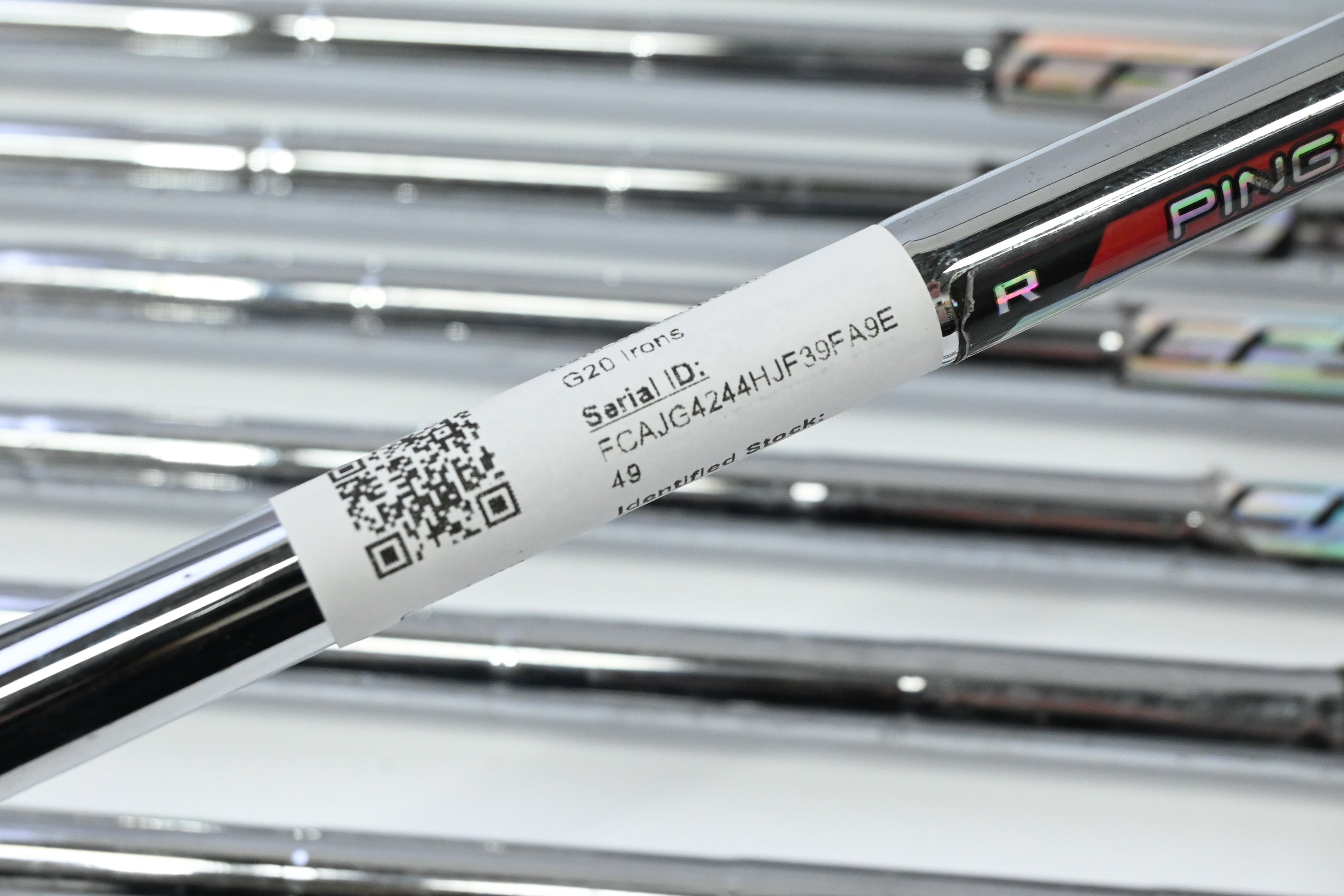Ping G20 Irons / 5-PW+UW+SW / White Dot / Regular Flex Ping CFS Shafts