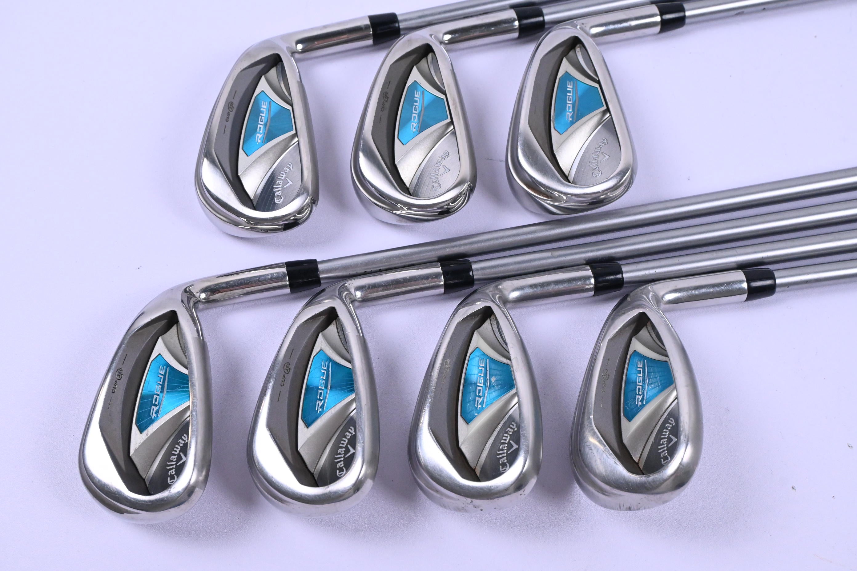 Ladies Callaway Rogue Irons / 5-PW+SW / Ladies Flex Quaranta 40 Shafts