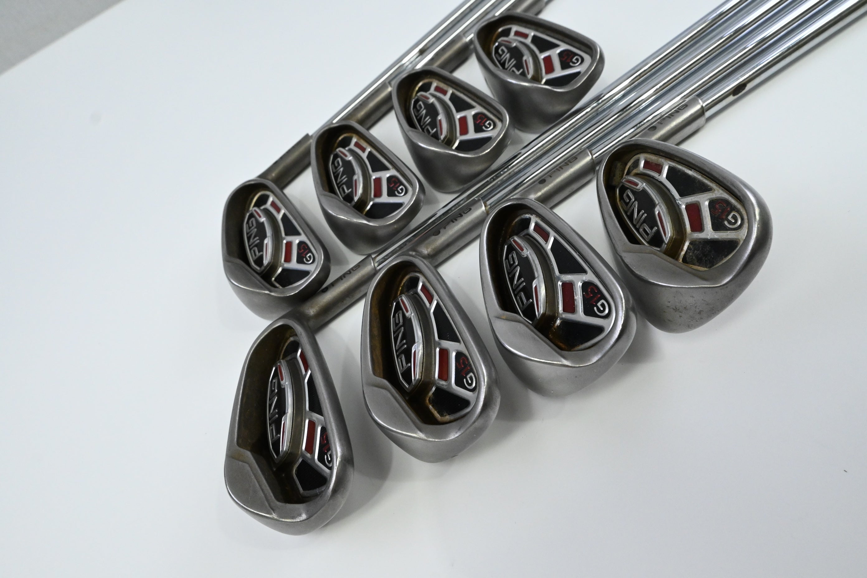 Ping G15 Irons / 4-PW+SW / Black Dot / Regular Flex Ping AWT Shafts