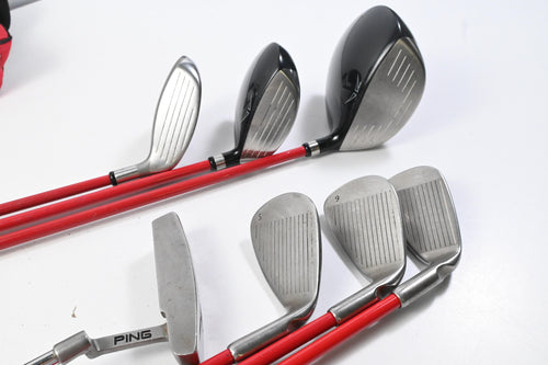 Left Hand Junior Ping Moxie Package Set / Woods, Irons, Putter