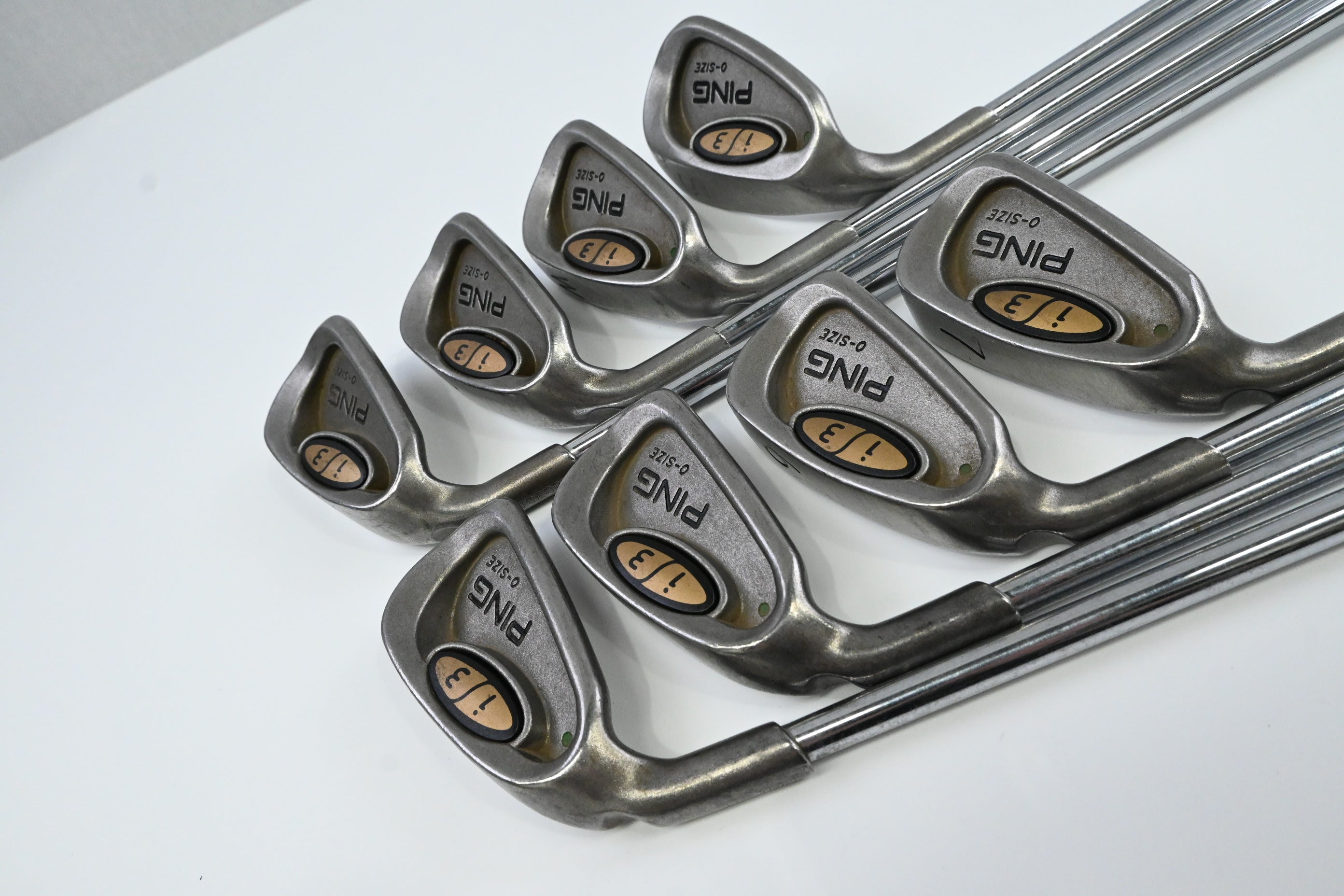 Left Hand Ping i3 O-Size Irons / 4-PW+SW / Green Dot / Regular Flex Ping Cushin