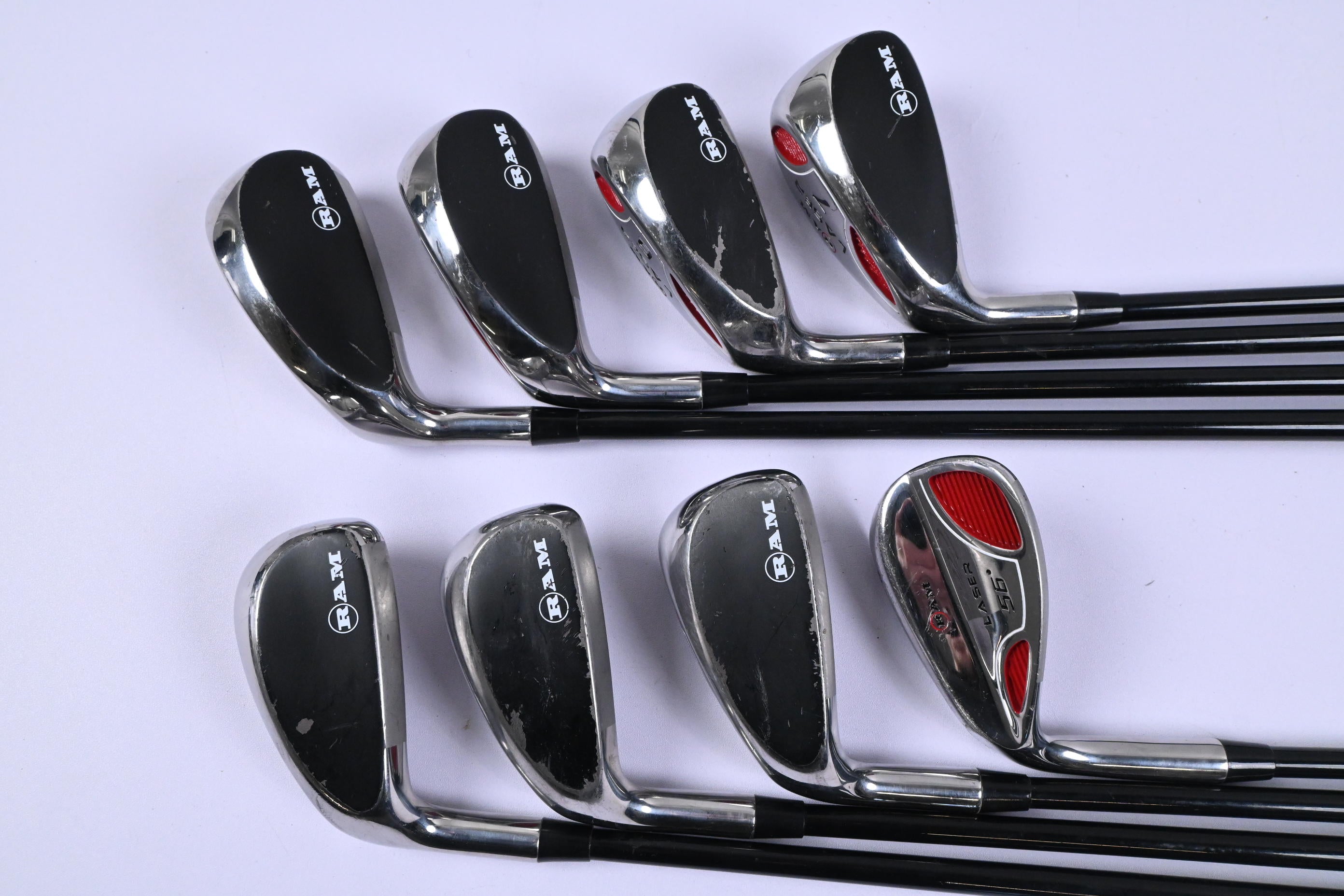 Left Hand Ram Laser Irons / 4-PW+SW / Senior Flex Ram Laser Shafts
