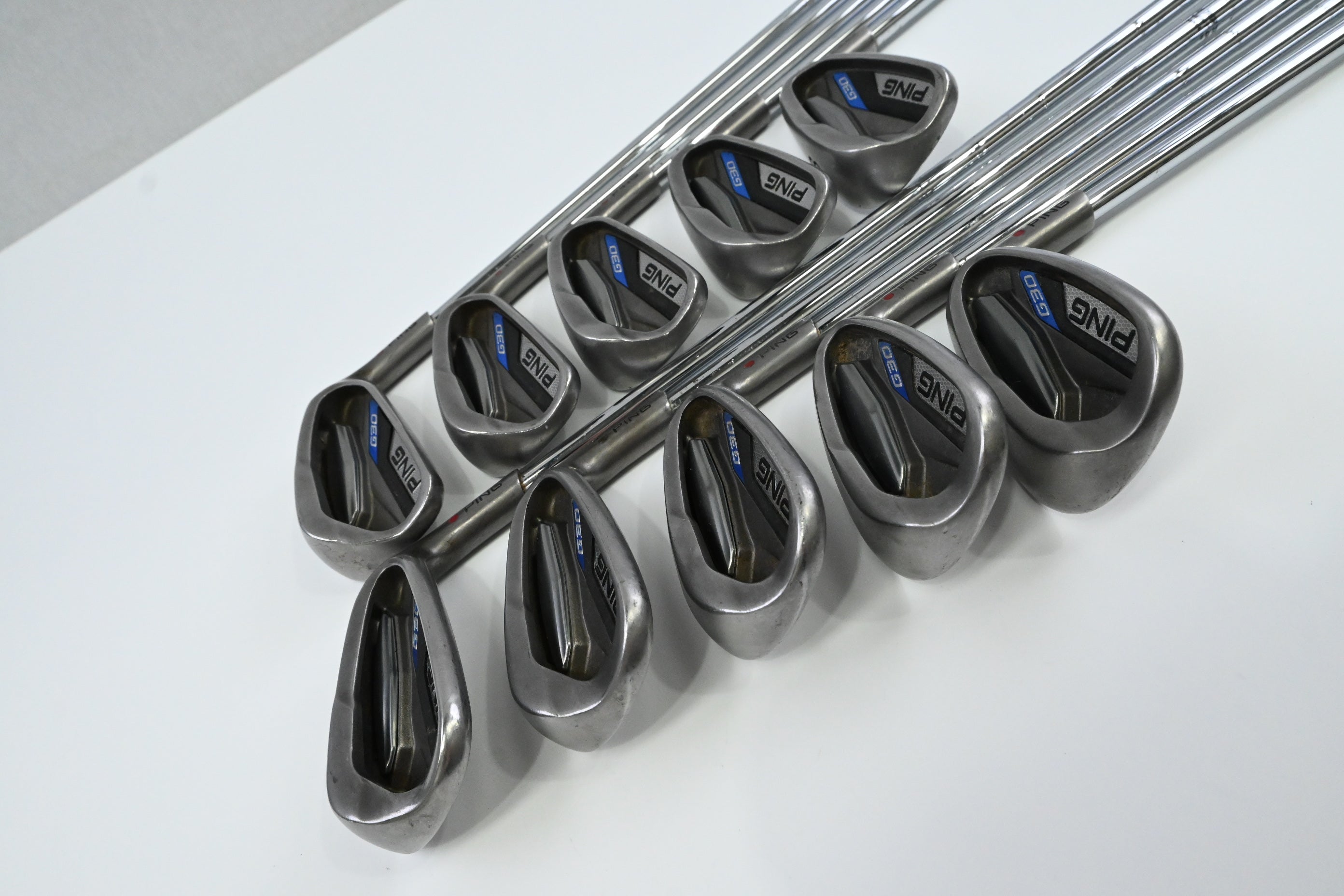 Ping G30 Irons / 4-PW+UW+SW+LW / Maroon Dot / Regular Flex Ping CFS Distance