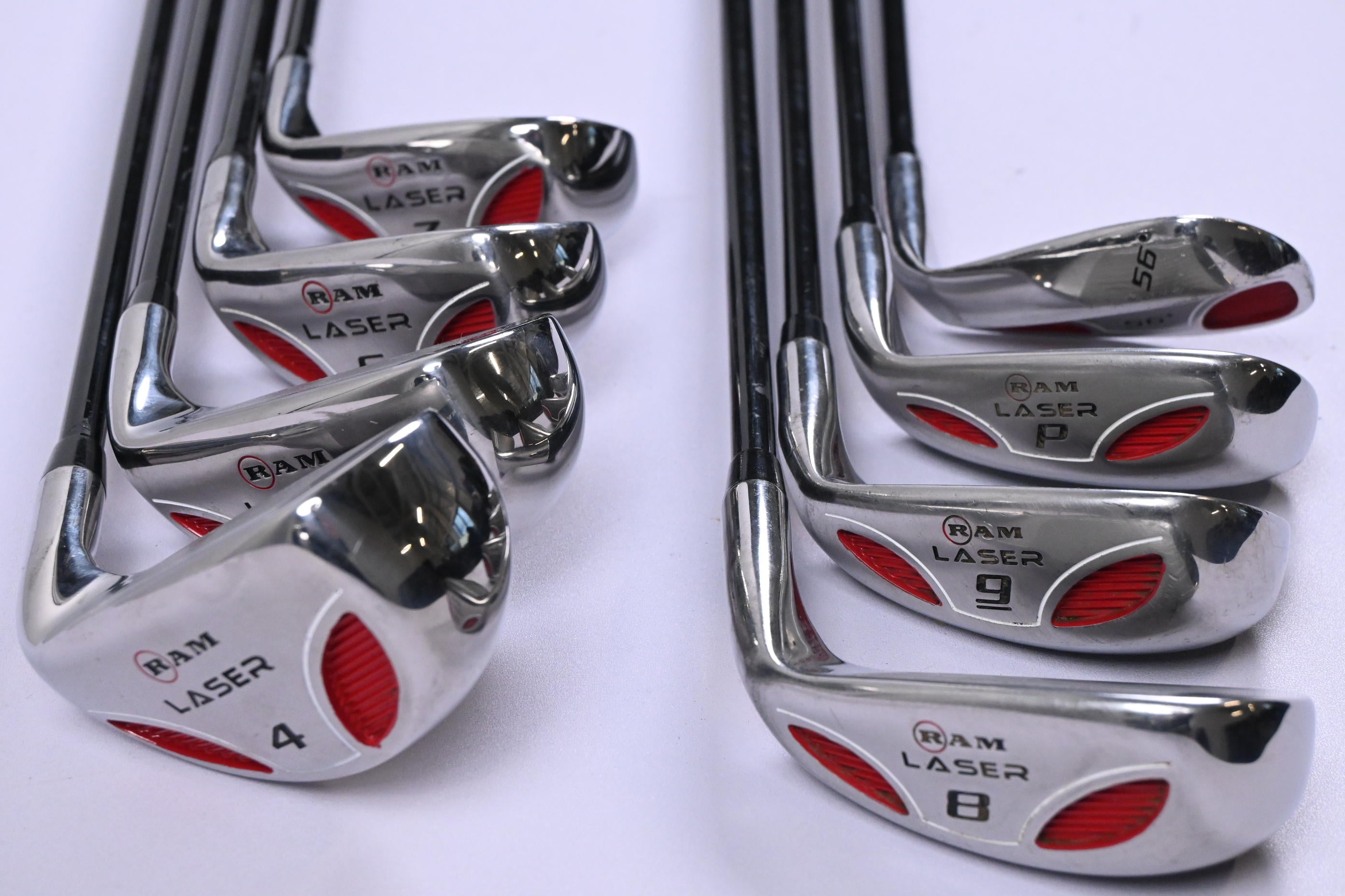 Left Hand Ram Laser Irons / 4-PW+SW / Senior Flex Ram Laser Shafts
