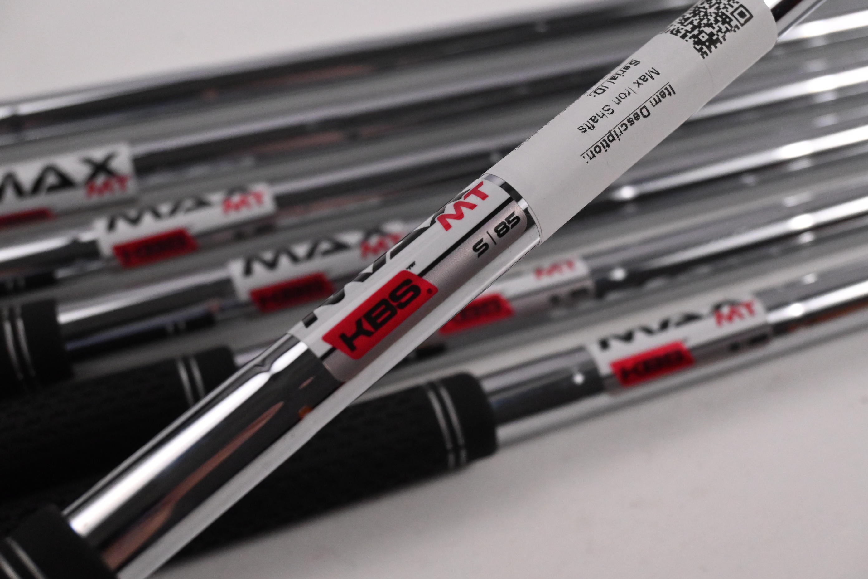 KBS Max MT 85 Iron Shafts / Stiff Flex / Set of 7 / .355" Tip