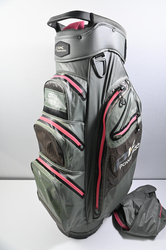 Powakaddy Dri Tech Cart Bag / 14-Way Divider / Grey, Pink