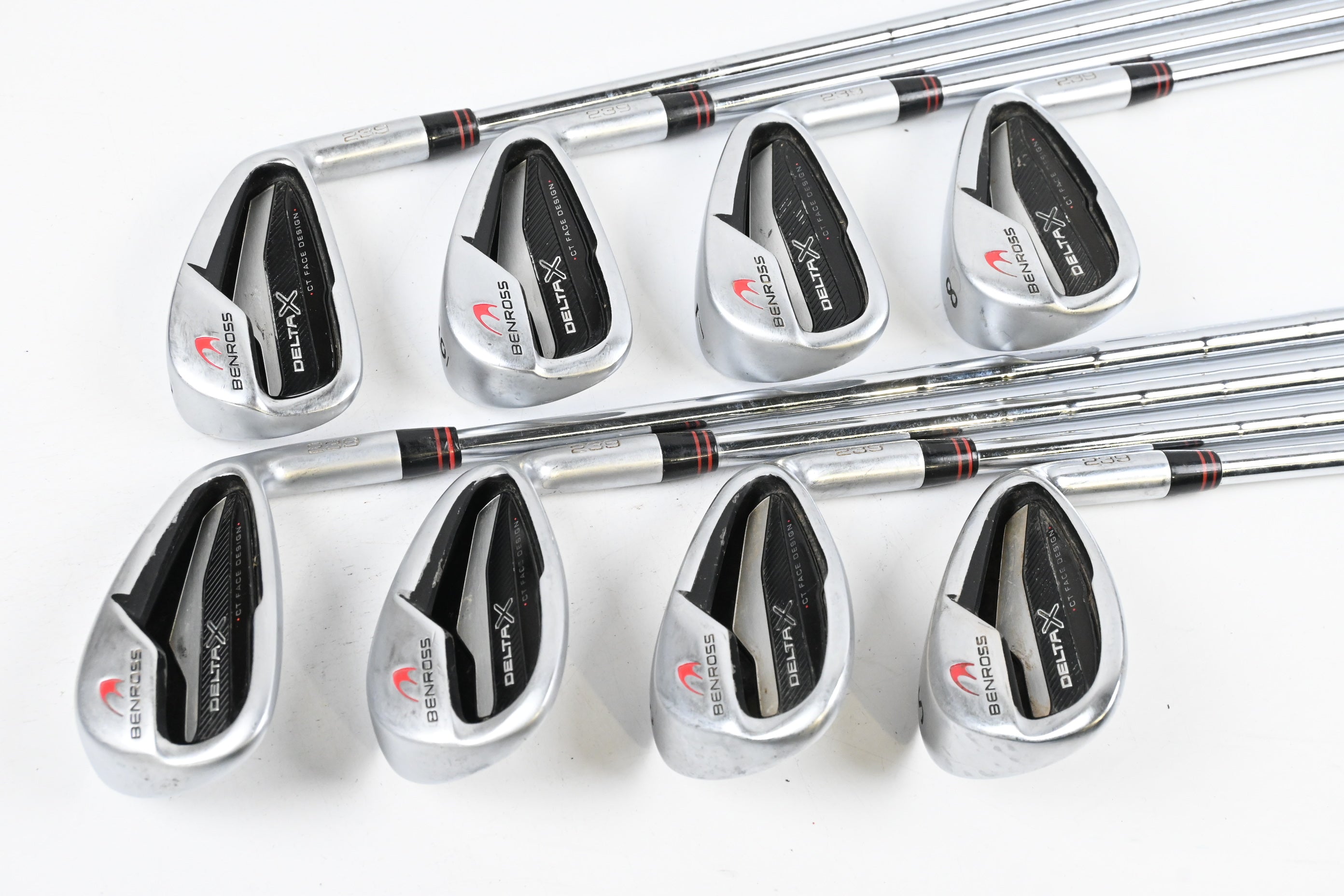 Benross Delta X Irons / 5-PW+GW+SW / Stiff Flex KBS Tour 105 Shafts