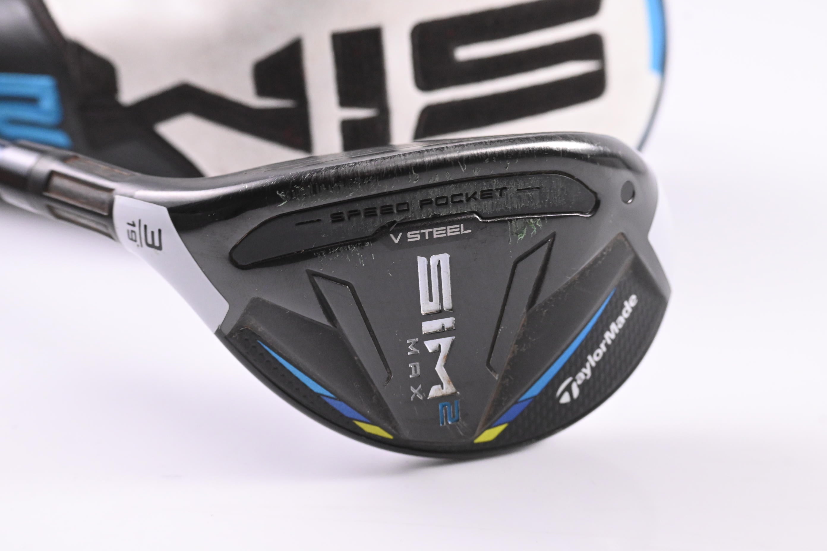 Left Hand Taylormade SIM2 Max #3 Hybrid / 19 Degree / Regular Flex Ventus Blue 6