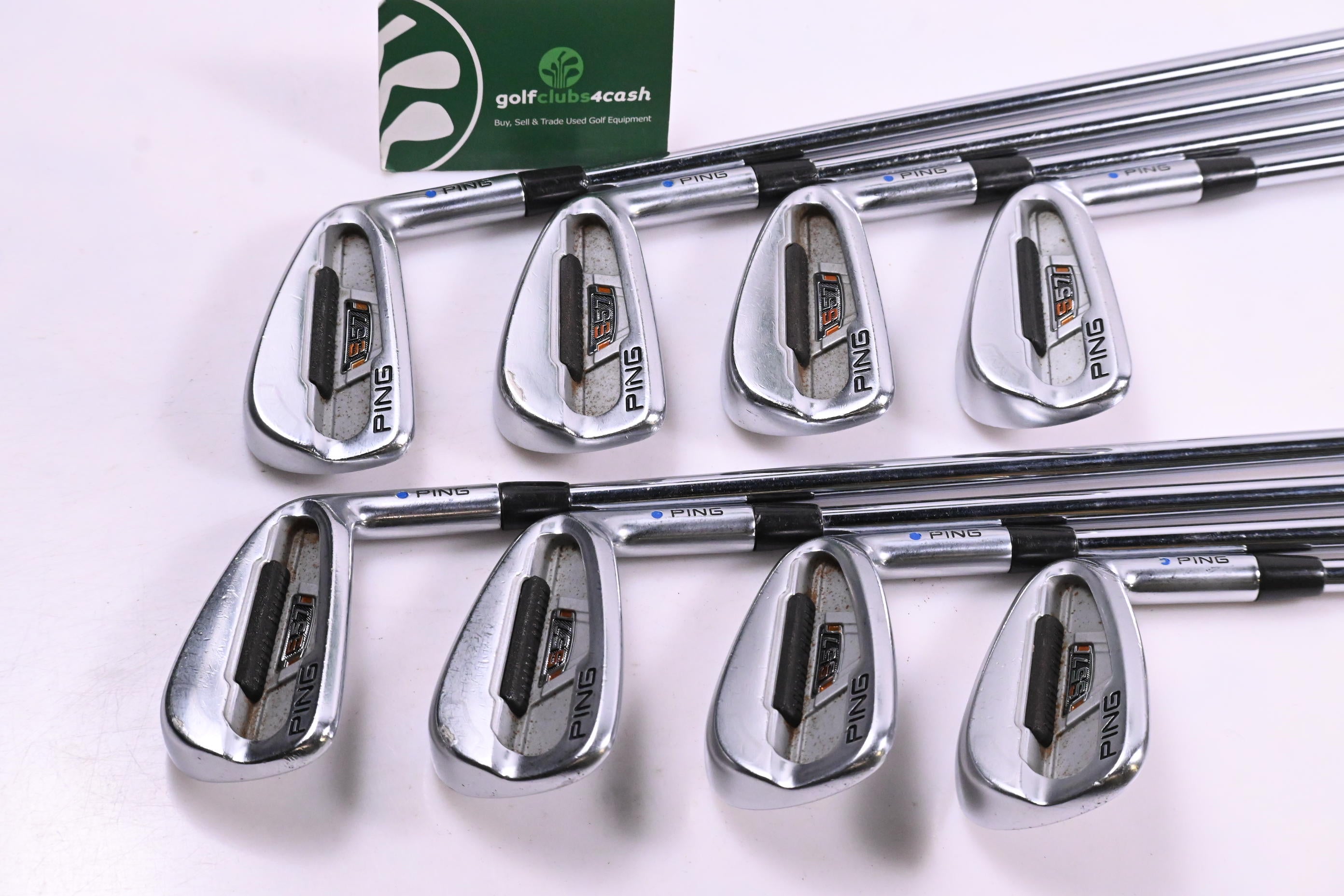 Ping S57 Irons / 3-PW / Blue Dot / Regular Flex Ping AWT Shafts