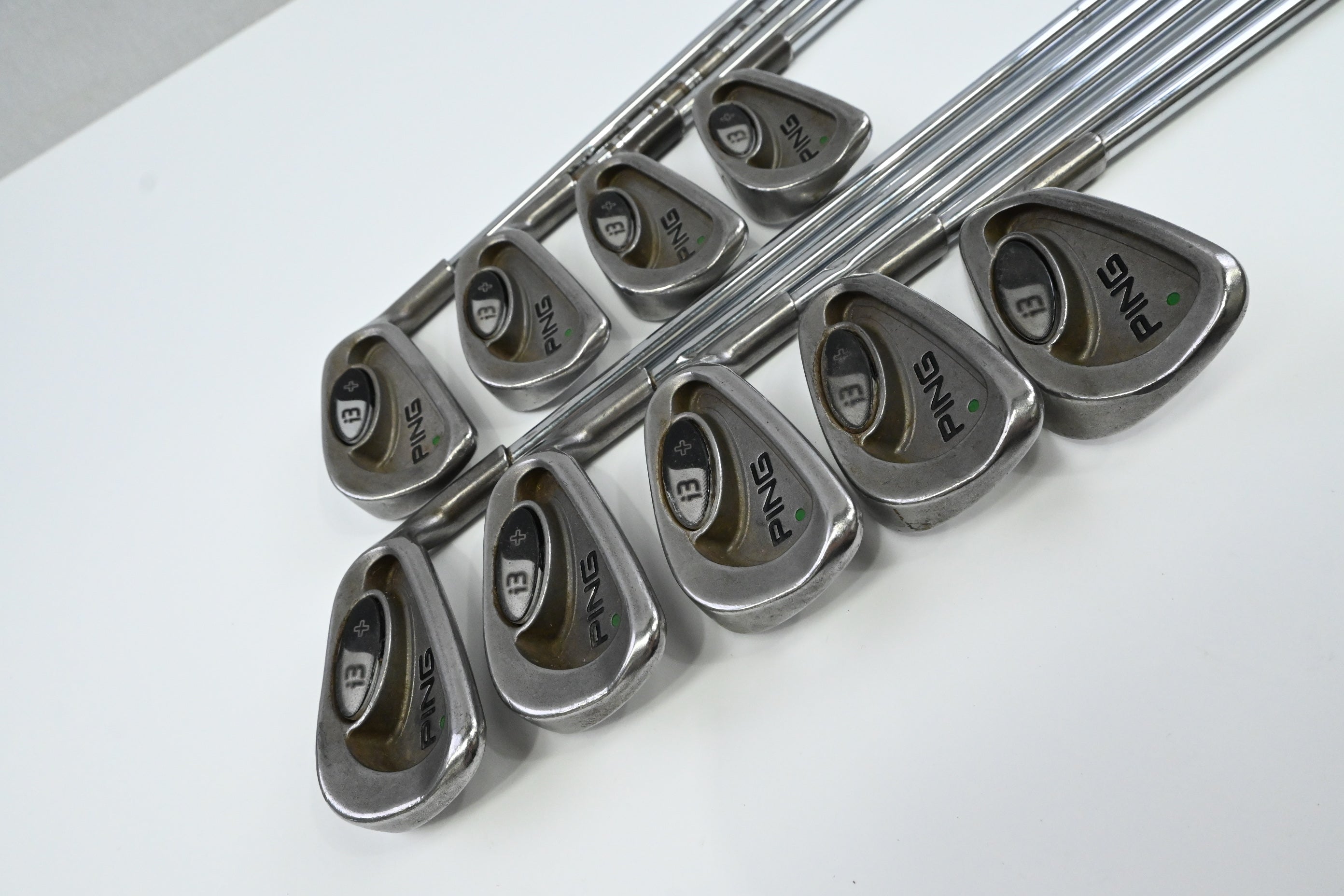 Ping i3+ Irons / 2-PW / Green Dot / Regular Flex Ping AWT Shafts