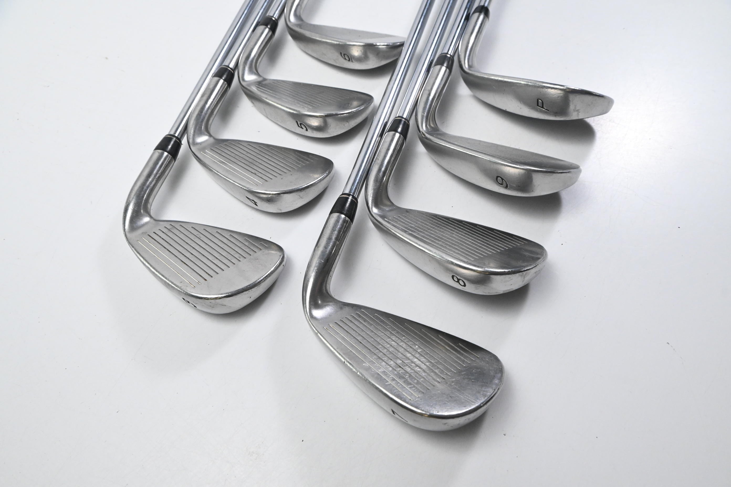 Left Hand Taylormade RAC OS Irons / 3-PW / Regular Flex Light Metal Shafts