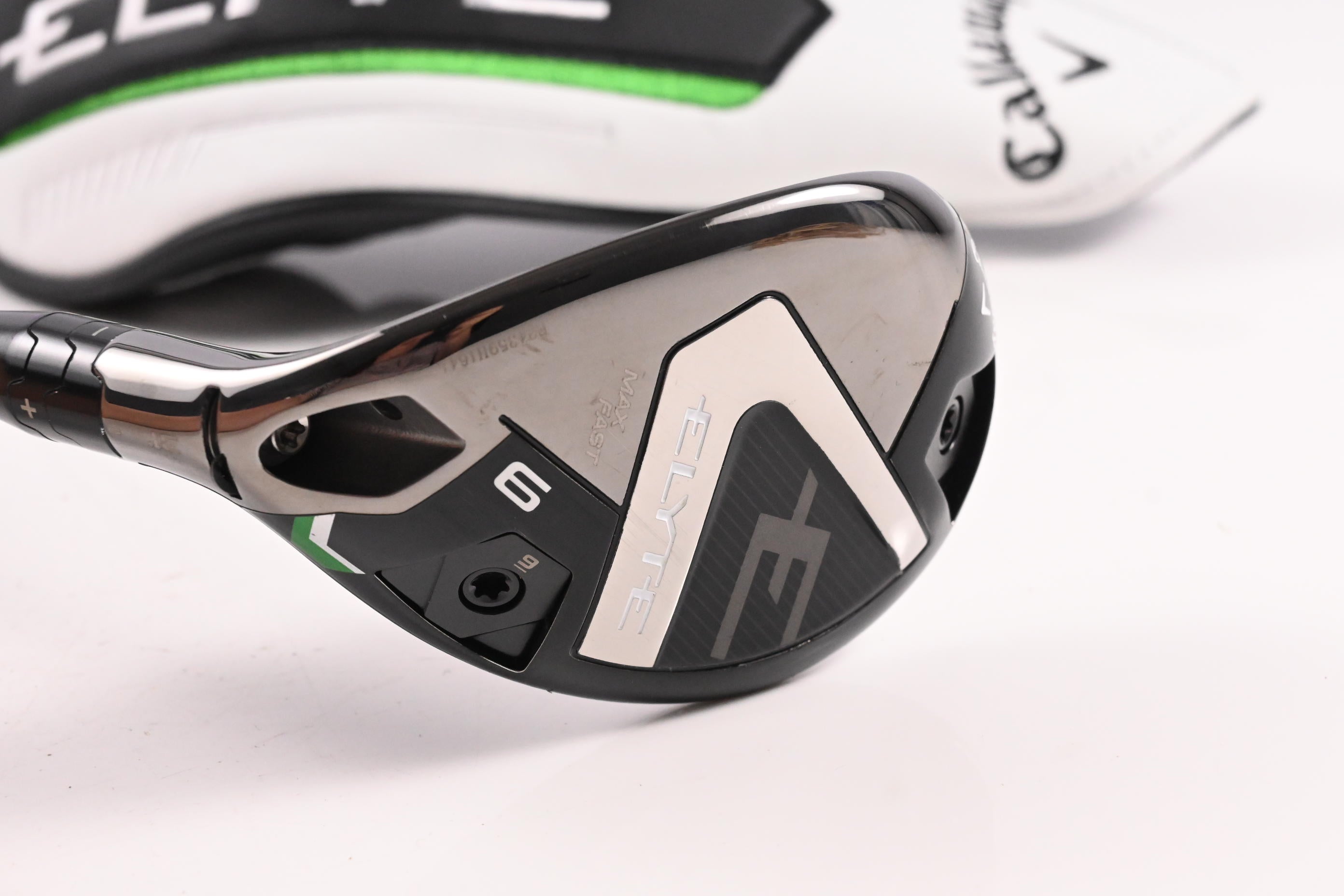 Left Hand Callaway Elyte #6 Hybrid / 31 Degree / Senior Flex Vanquish 5 Shaft