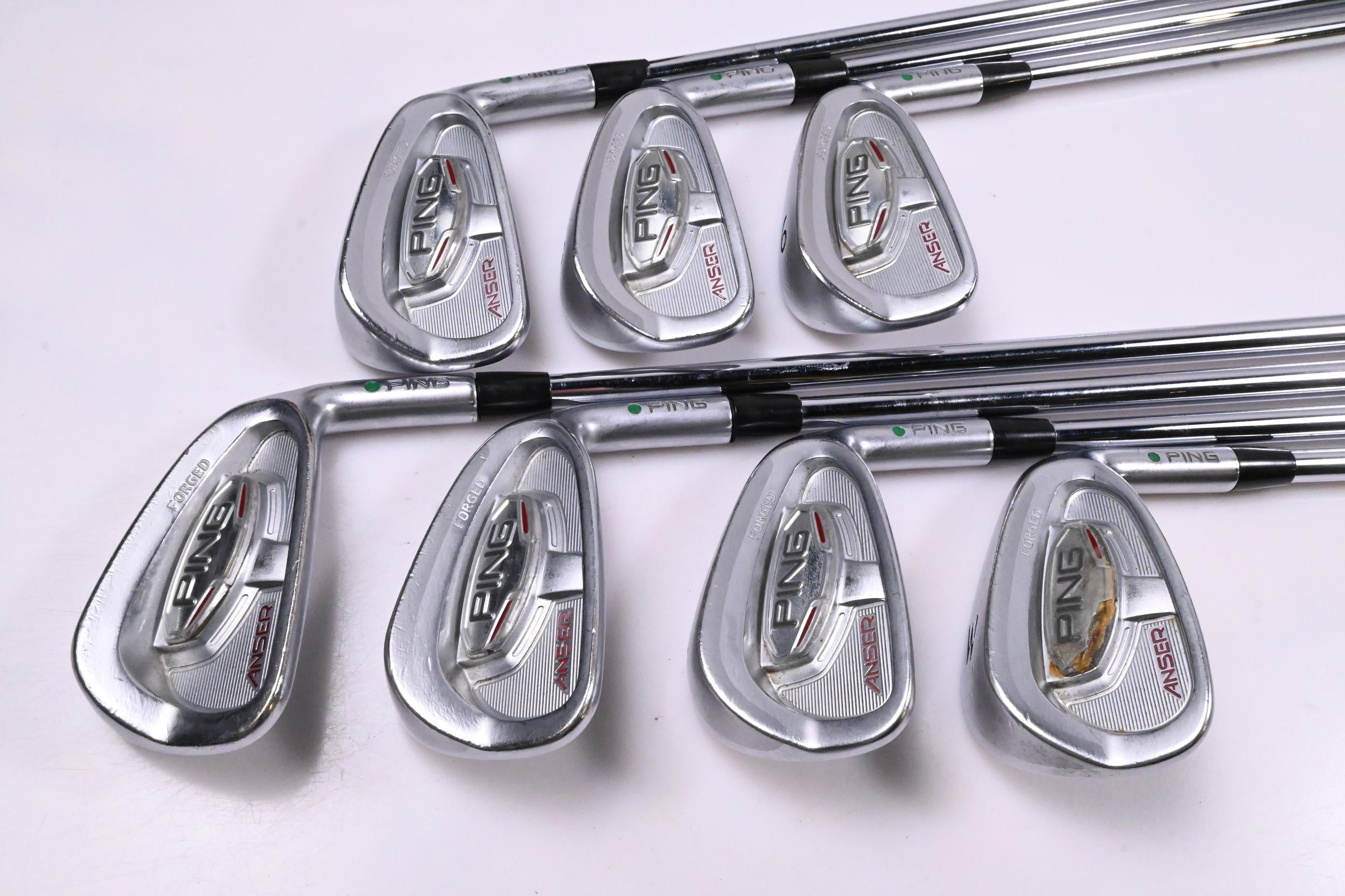 Ping Anser Forged 2011 Irons / 4-PW / Green Dot / Regular Flex Project X Shafts