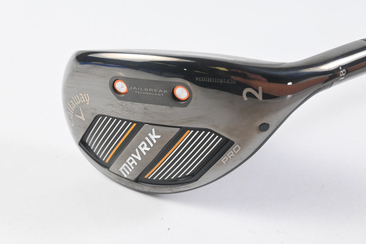 Tour Issue Callaway Mavrik Pro #2 Hybrid / 18 Degree / Stiff Flex HZRDUS Smoke