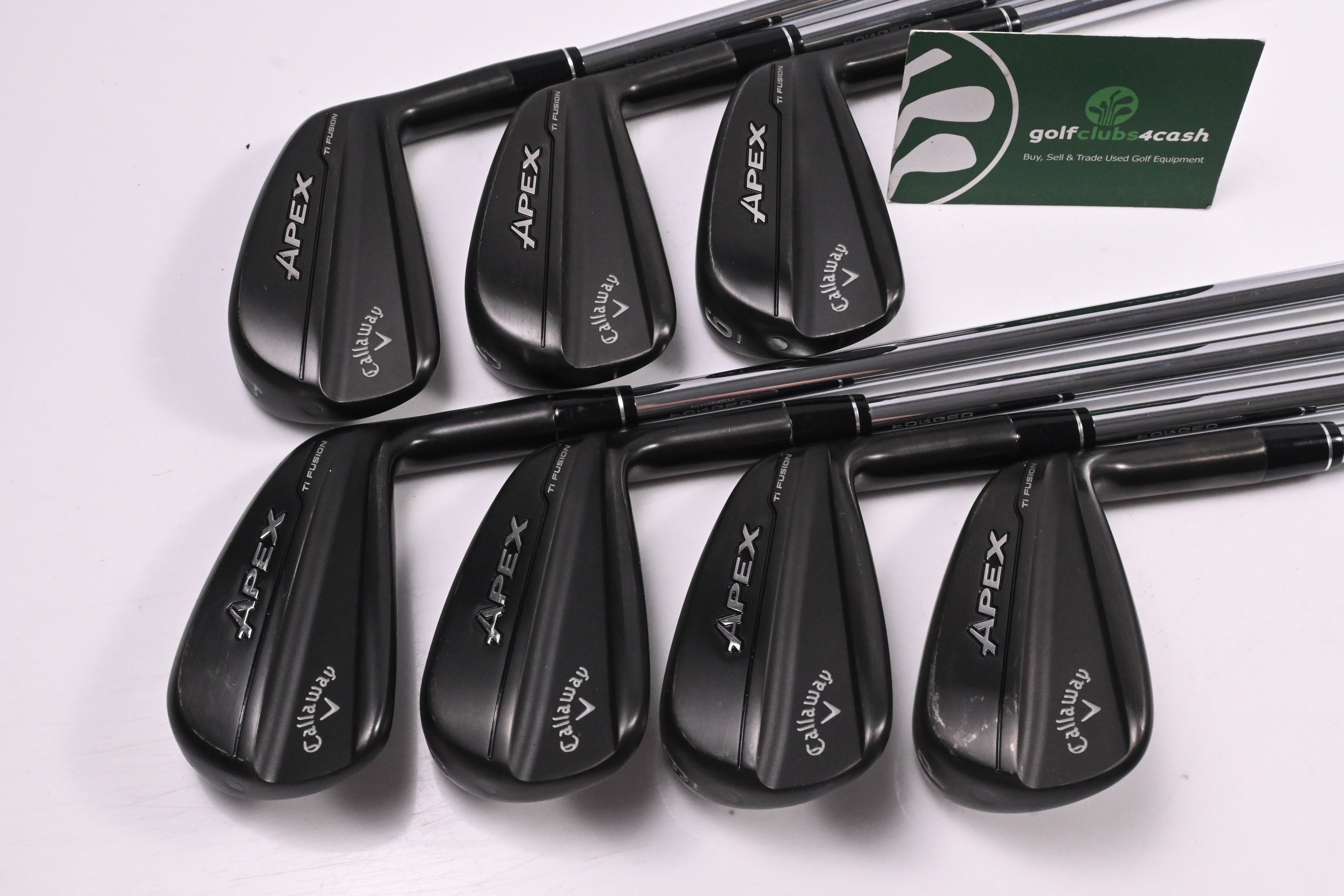 Callaway Apex Ti Fusion Irons / 4-PW / Stiff Flex Project X Precision Shafts