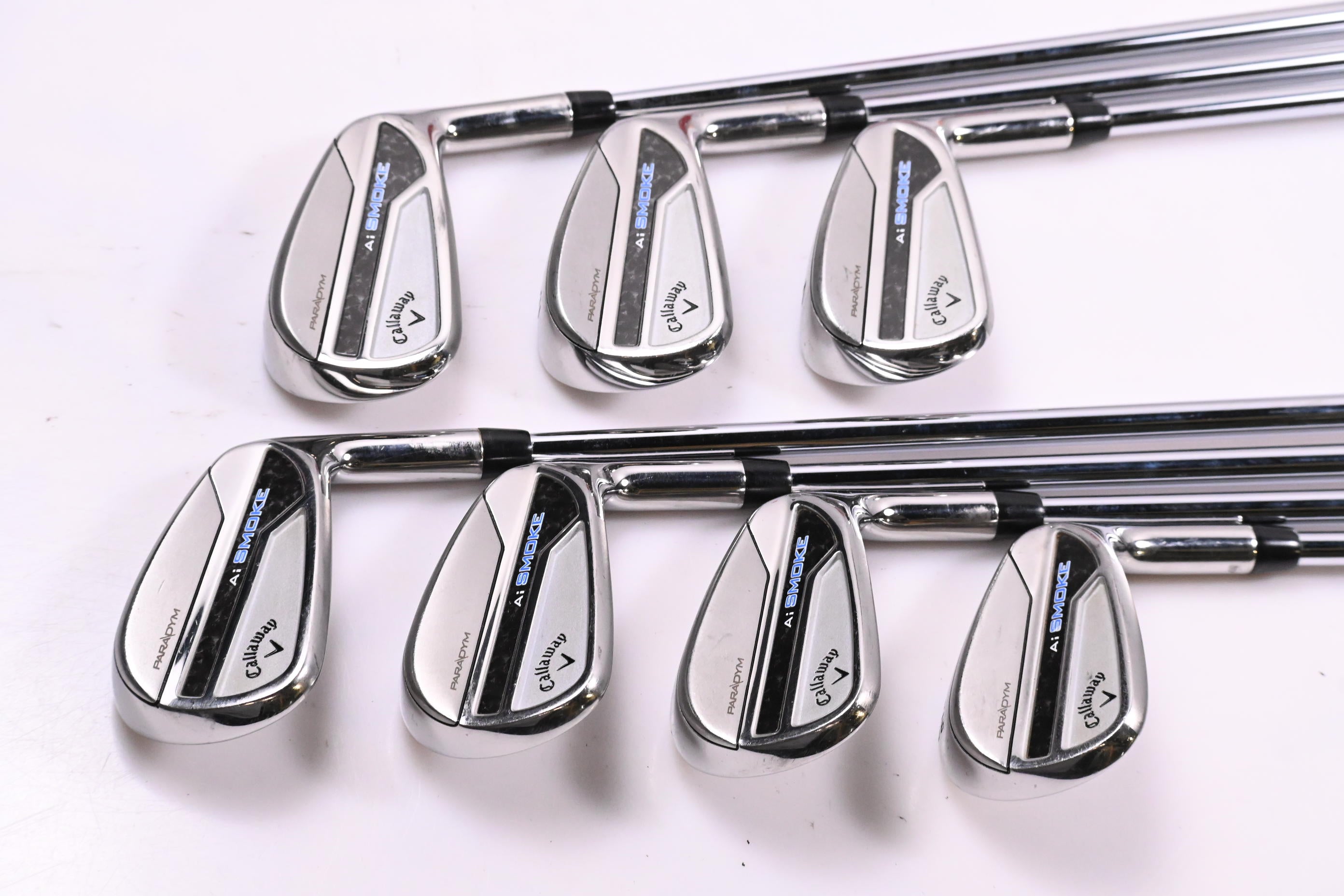 Callaway Paradym Ai Smoke Irons / 5-PW+AW / Stiff Flex Project X Rifle Shafts