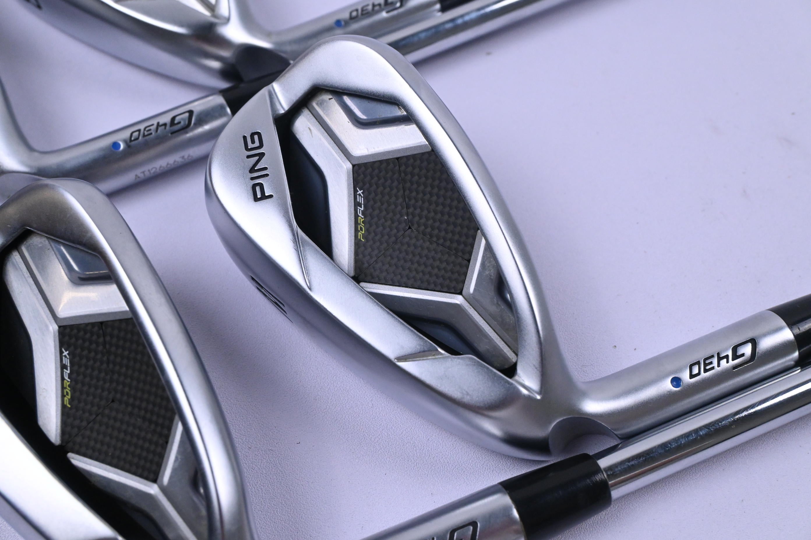 Left Hand Ping G430 Irons / 7-PW / Blue Dot / Regular Flex Elevate MPH 95 Shafts
