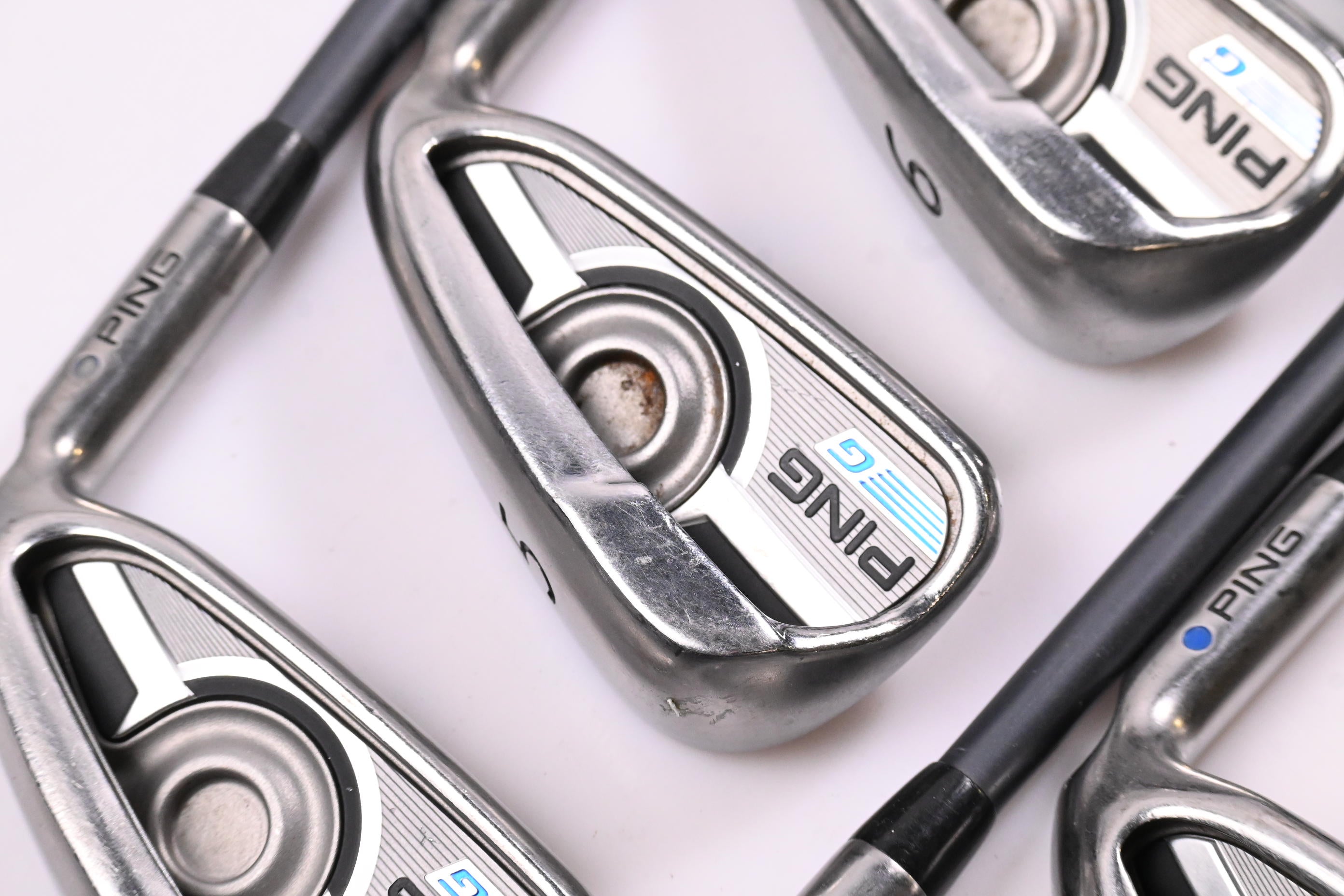 Ping G Series Irons / 4-PW+SW / Blue Dot / Regular Flex Ping CFS 65 Shafts