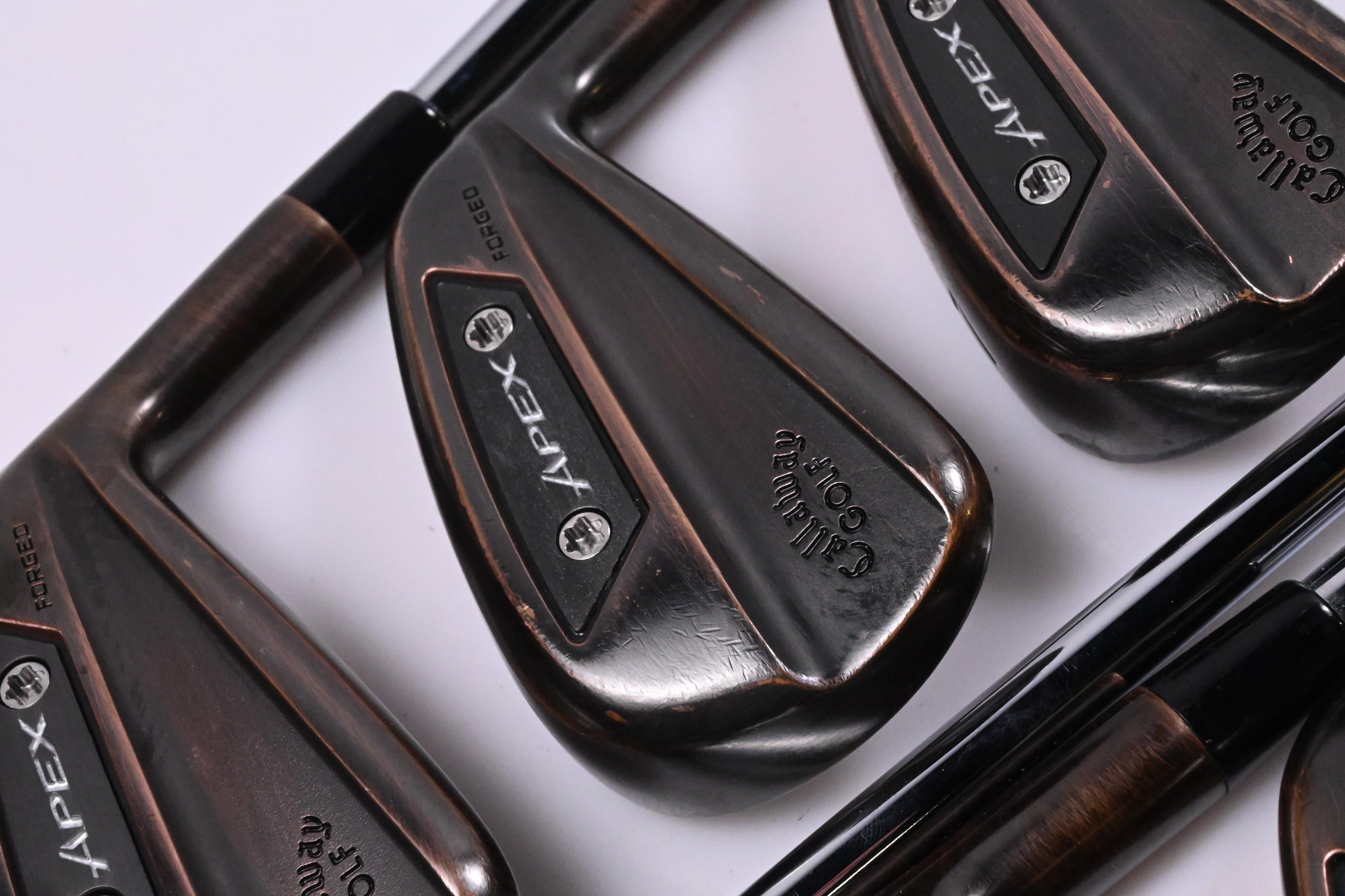 Callaway Apex Ai200 Brushed Copper Irons / 5-PW+GW / Stiff Flex Dynamic Gold Mid