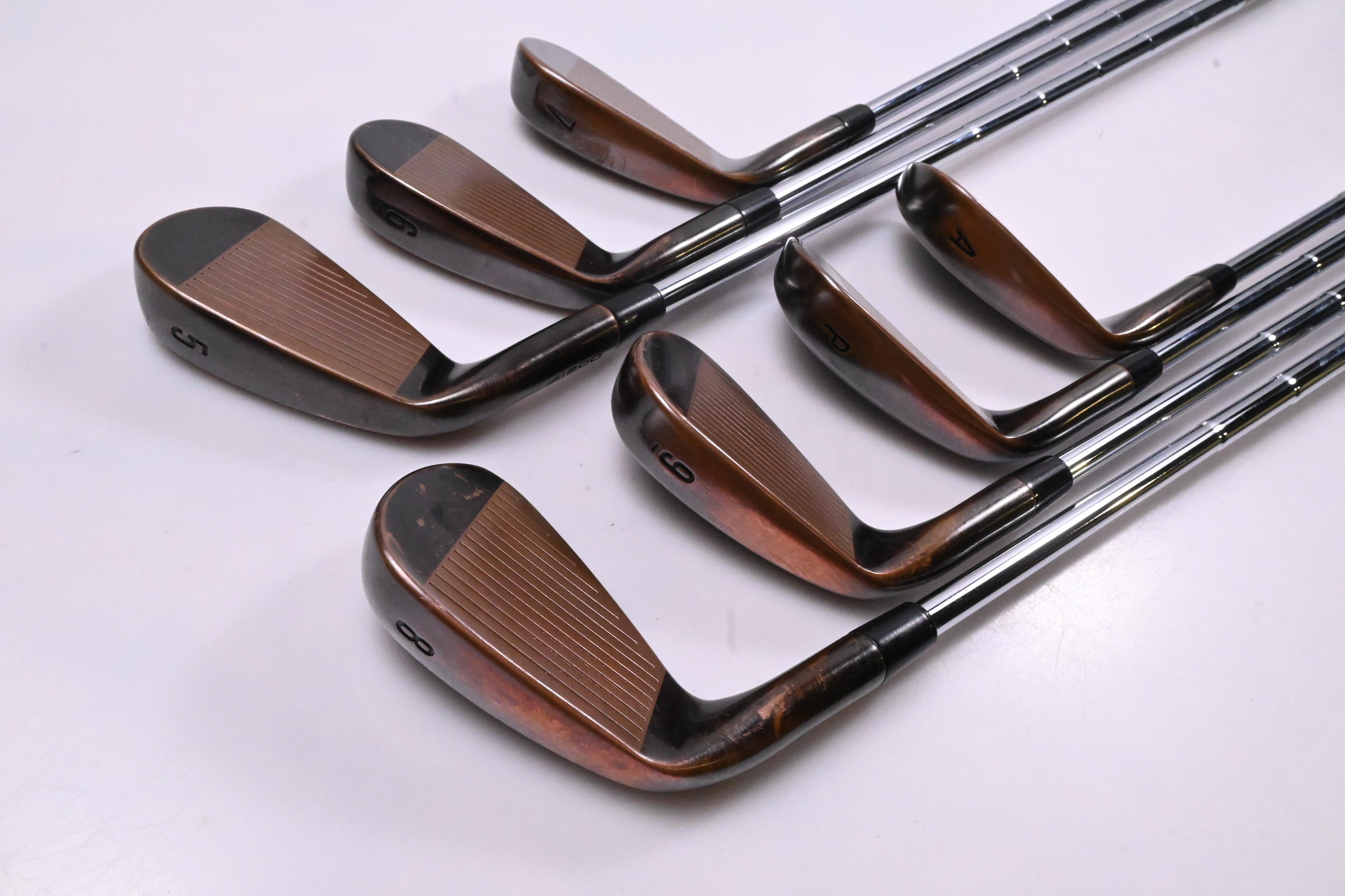Callaway Apex Ai200 Brushed Copper Irons / 5-PW+GW / Stiff Flex Dynamic Gold Mid