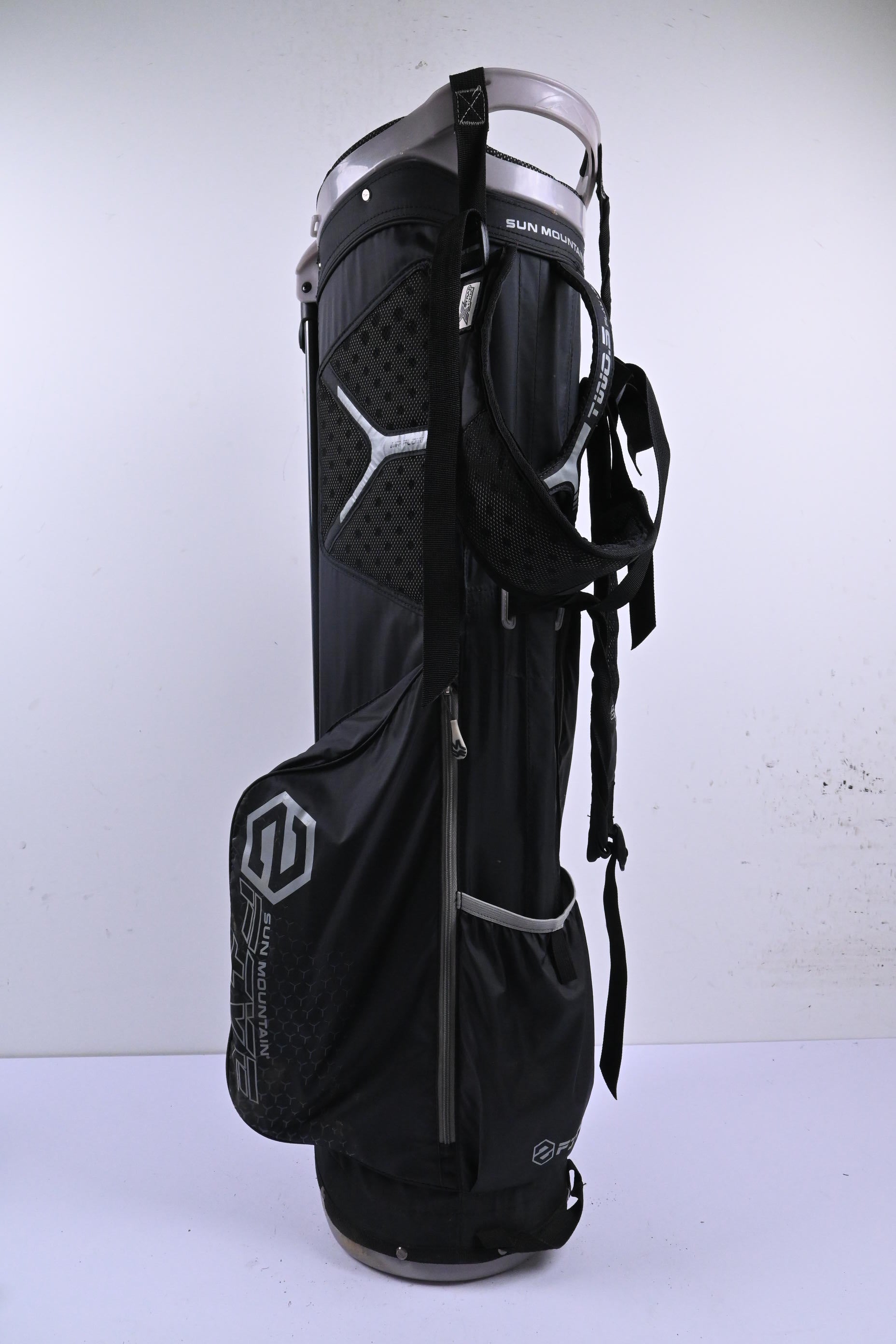 Sun Mountain Five Stand Bag / 4-Way Divider / Black & Grey