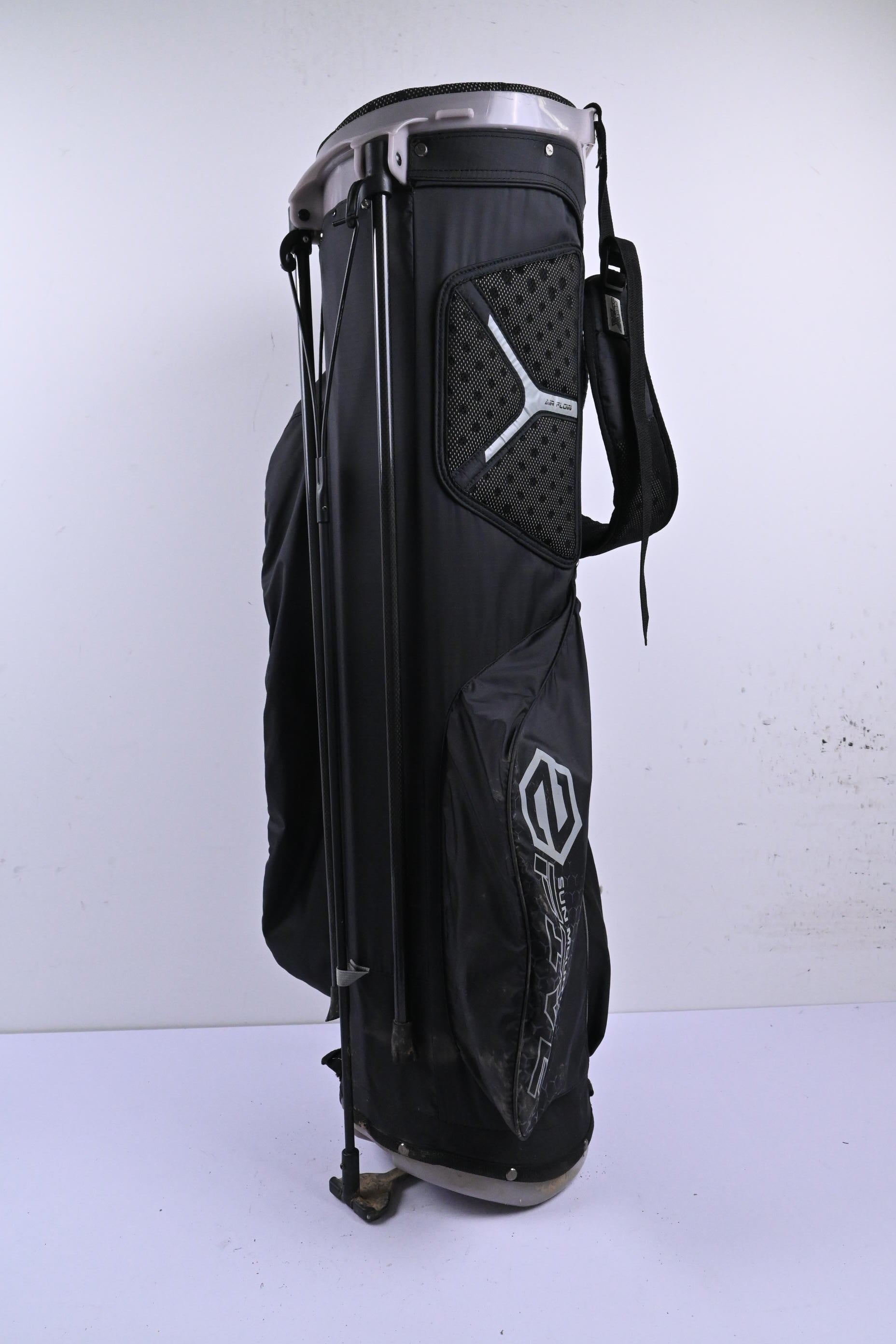 Sun Mountain Five Stand Bag / 4-Way Divider / Black & Grey