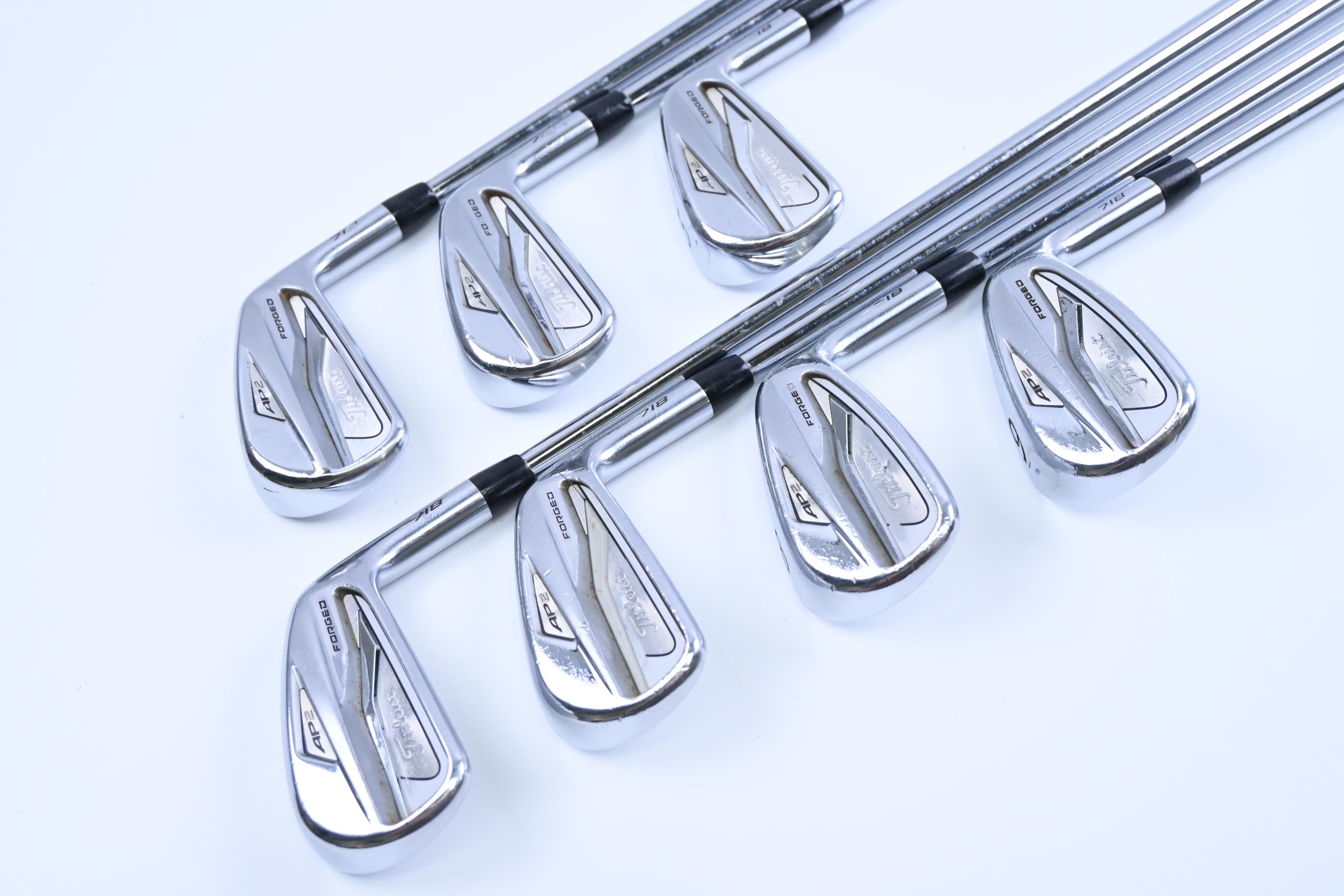 Titleist 718 AP2 Irons / 3-9 / Stiff Flex Project X Rifle Shafts