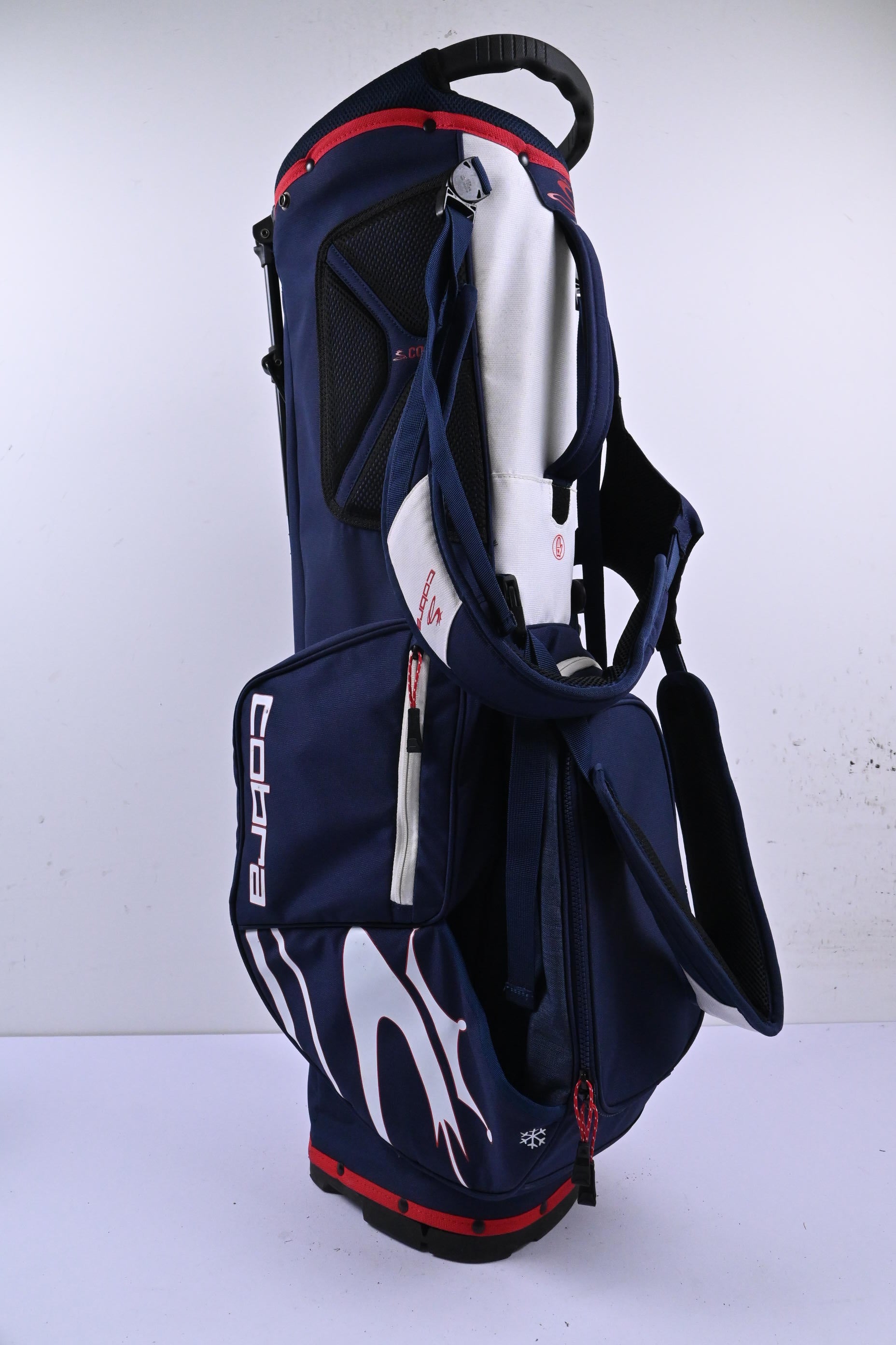 Cobra Stand Bag / 5-Way Divider / Blue, White & Red