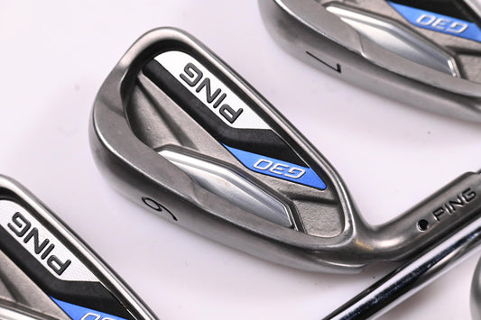 Left Hand Ping G30 Irons / 5-PW+SW / Black Dot / Regular Flex Ping CFS Shafts