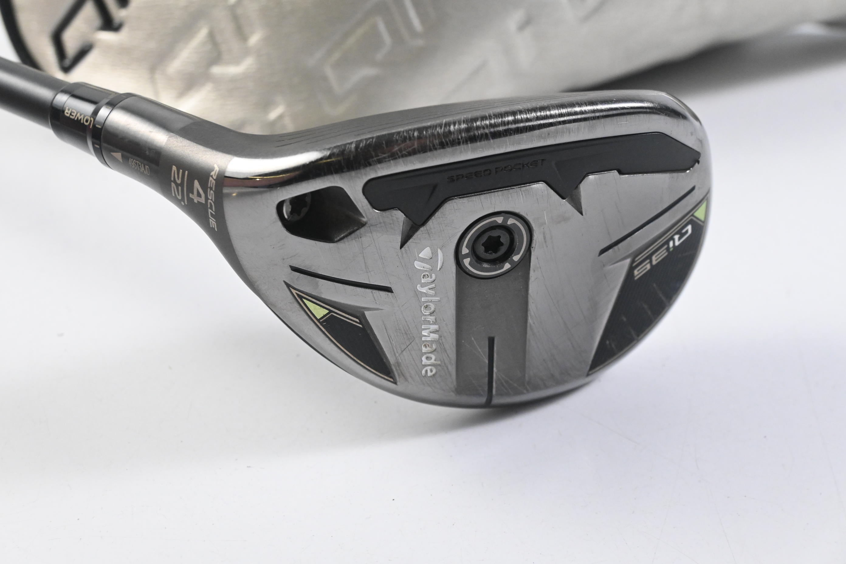 Left Hand Taylormade Qi35 #4 Hybrid / 22 Degree / Regular Flex Ventus Blue 6