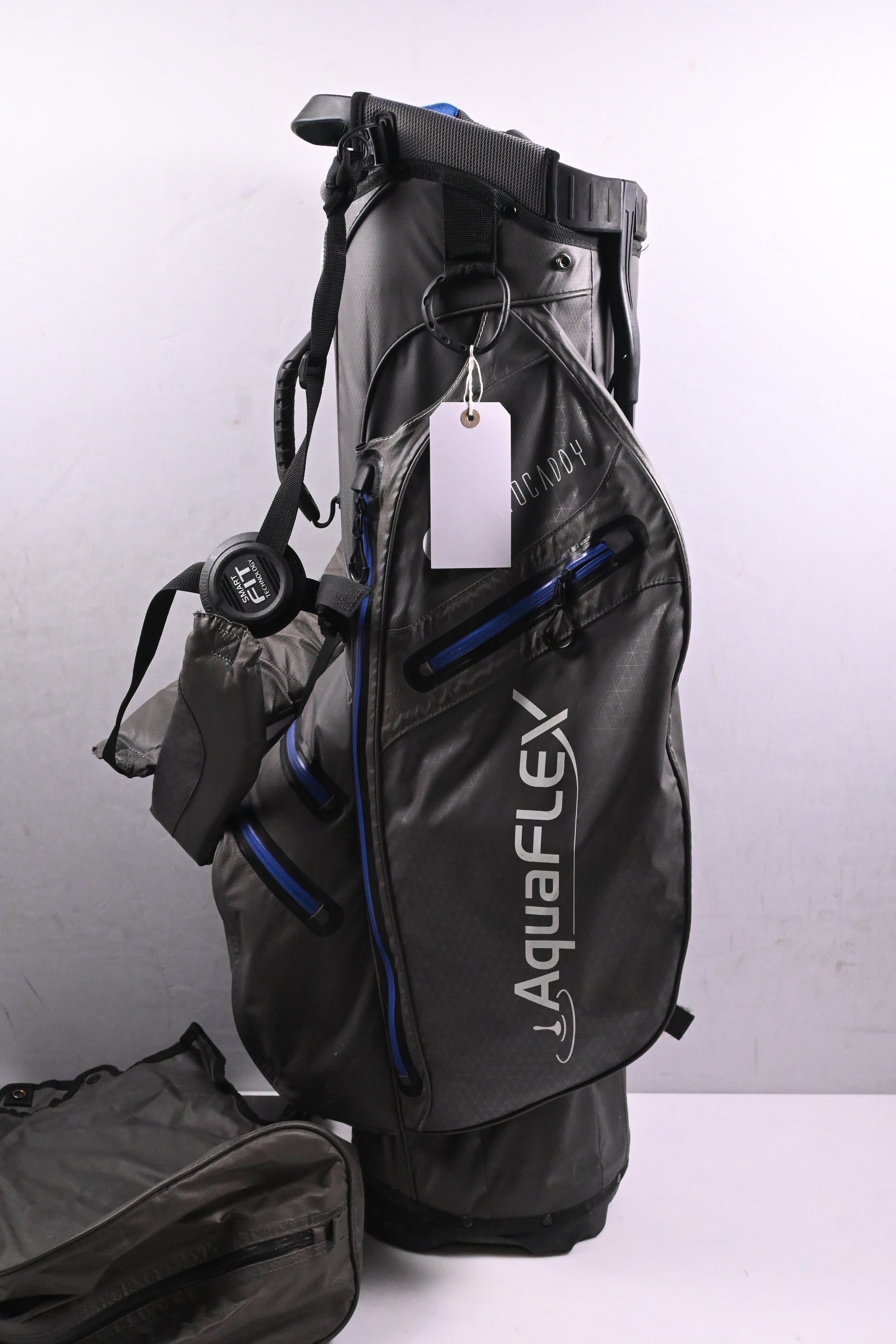 Motocaddy AquaFlex Waterproof Stand Bag / 5-Way Divider / Grey, Blue & Black
