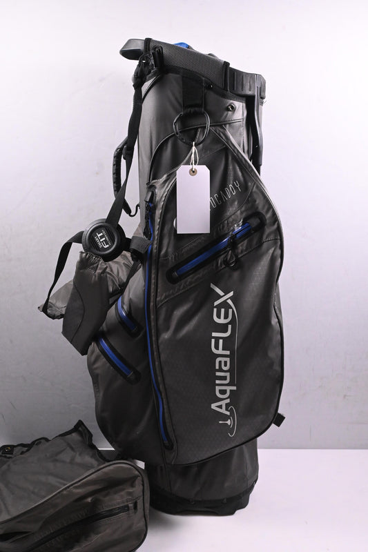 Motocaddy AquaFlex Waterproof Stand Bag / 5-Way Divider / Grey, Blue & Black