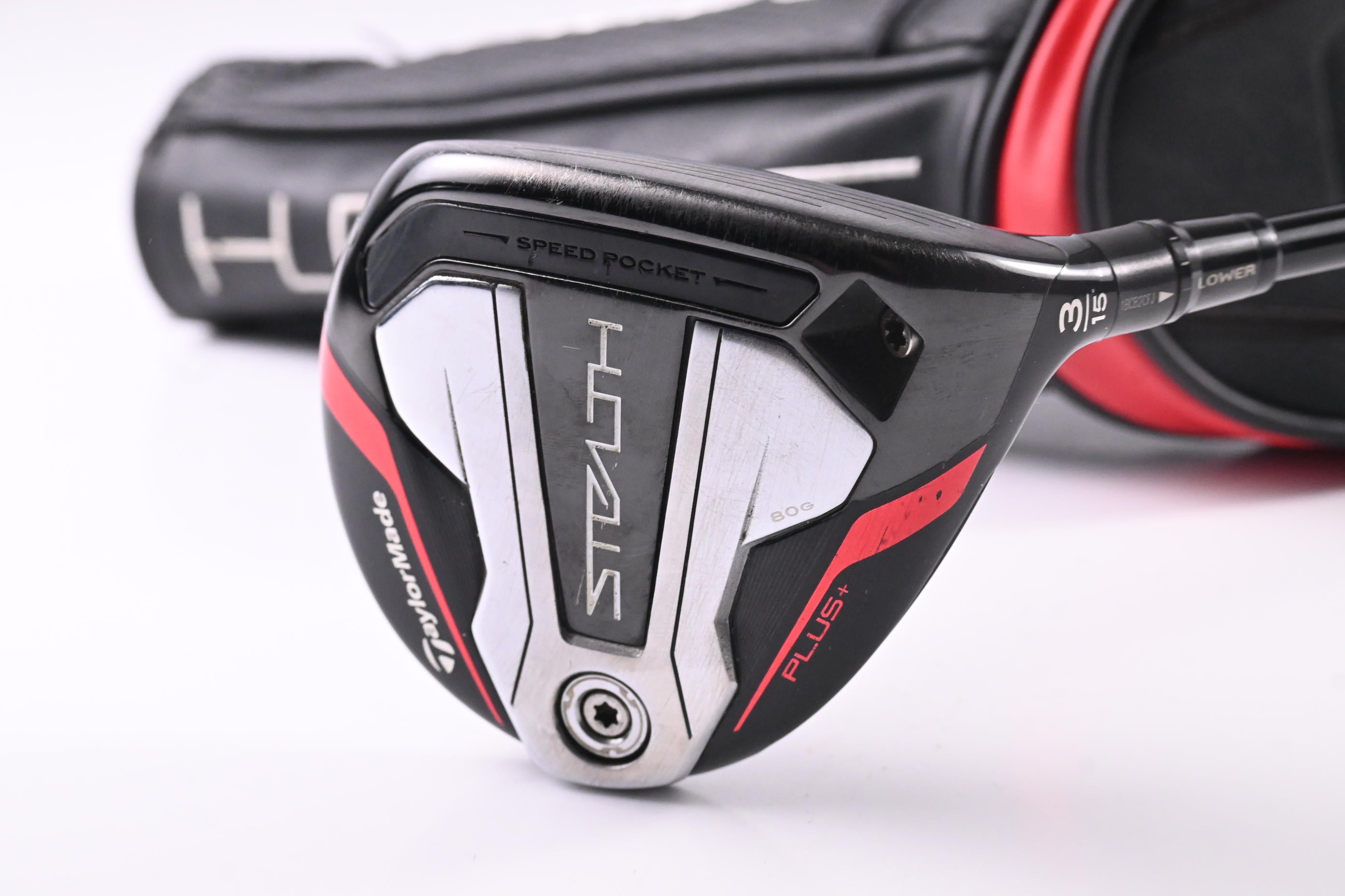 Taylormade Stealth Plus #3 Wood / 15 Degree / Stiff Flex HZRDUS Smoke RDX Red 75 Shaft