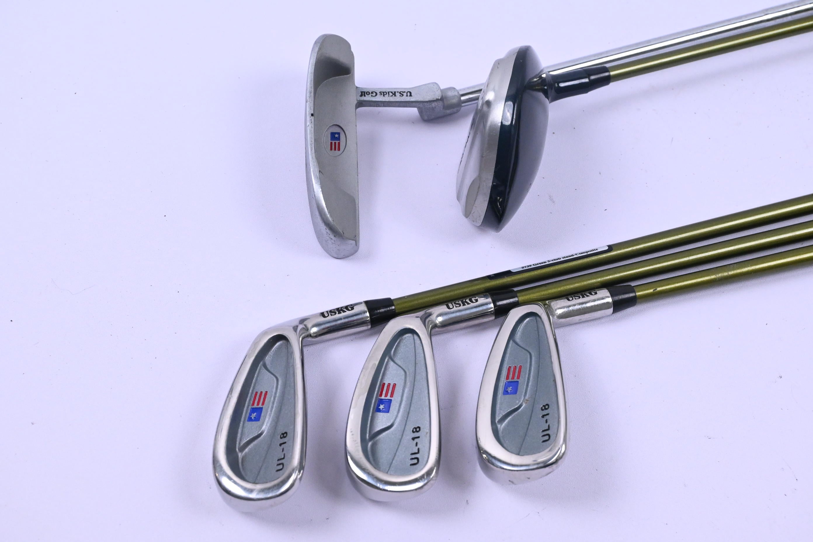 Junior US Kids Golf UL-18 Package Set / Wood, Irons, Putter & Bag