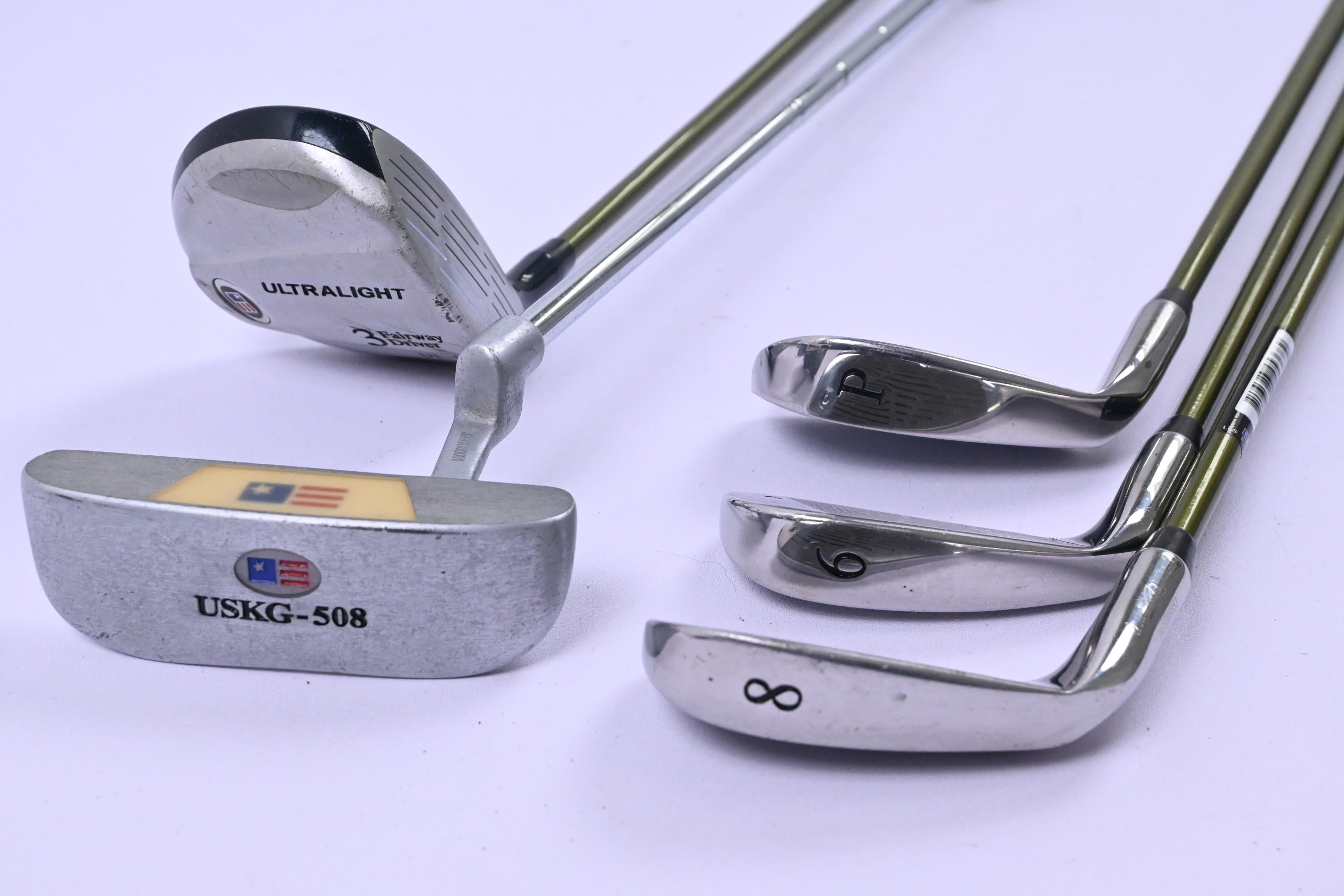 Junior US Kids Golf UL-18 Package Set / Wood, Irons, Putter & Bag