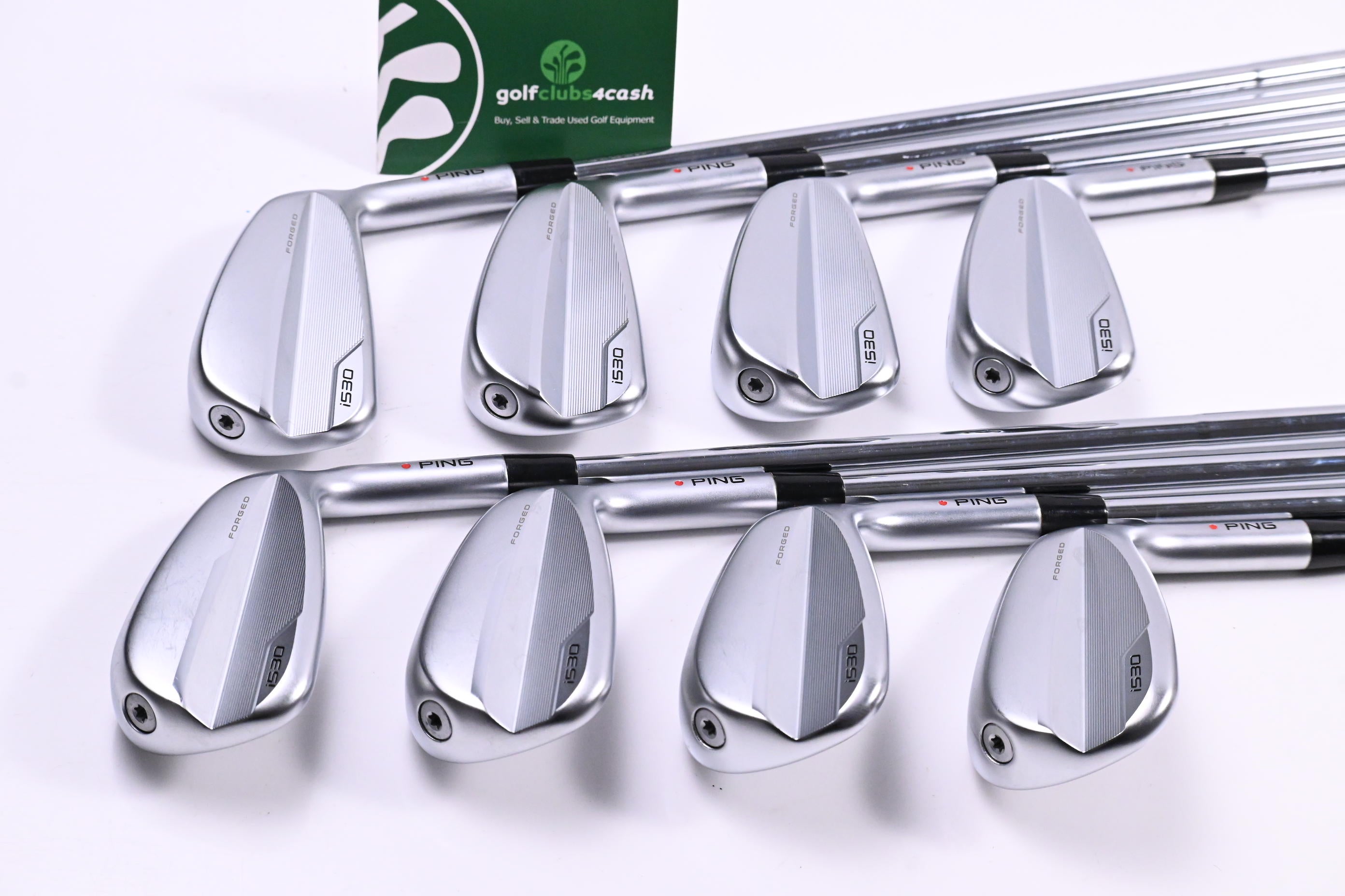 Ping i530 Irons / 4-PW+UW / Red Dot / Stiff Flex Dynamic Gold S300 Shafts