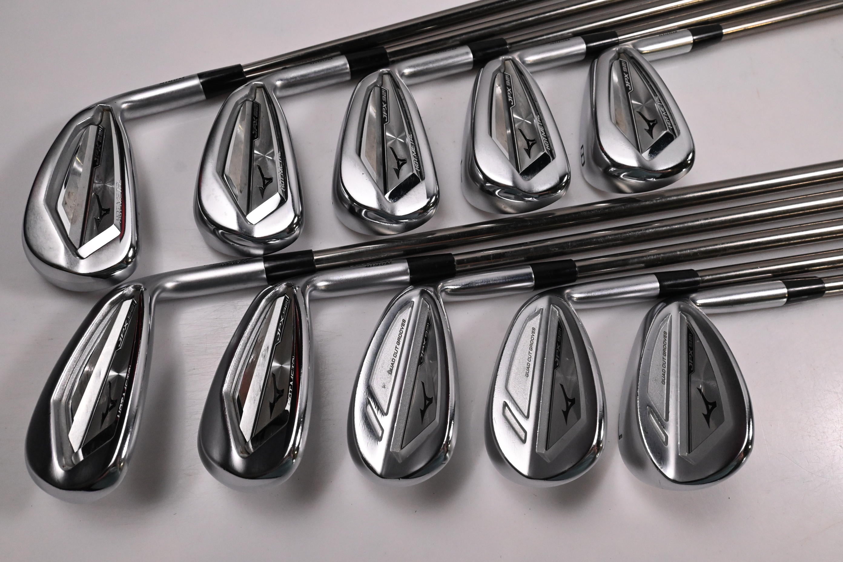 Mizuno JPX 921 Hot Metal Irons / 4-PW+GW+SW+LW / Regular Flex UST Recoil 95