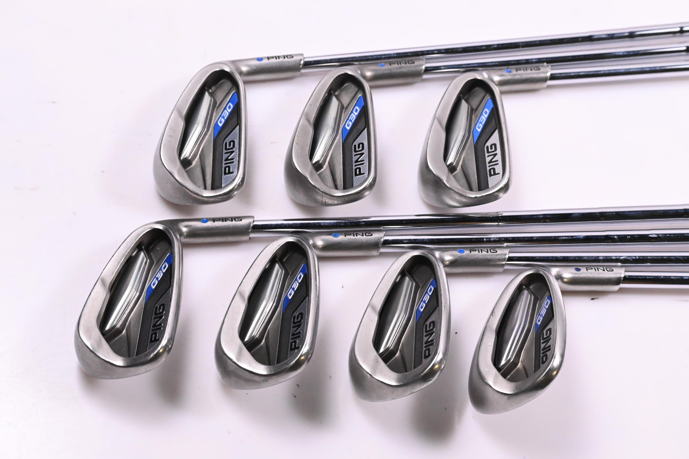 Ping G30 Irons / 5-PW+SW / Blue Dot / Stiff Flex Steel Shaft