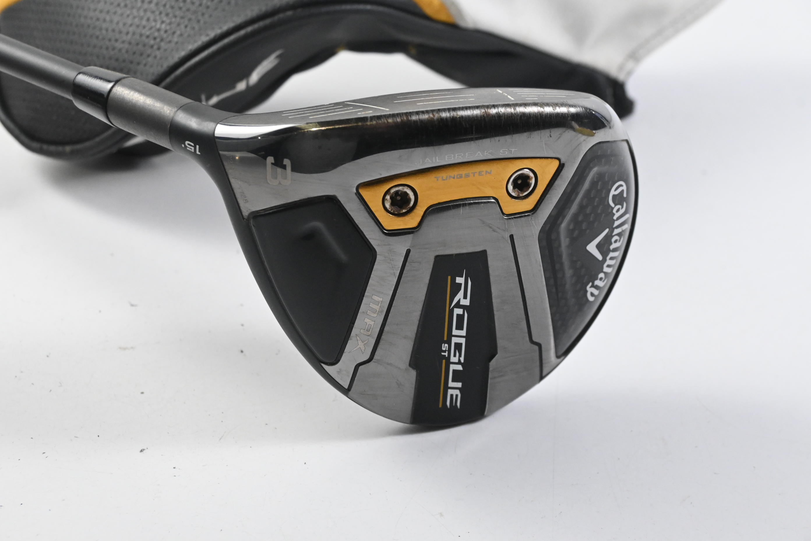 Left Hand Callaway Rogue ST Max #3 Wood / 15 Degree / Senior Flex Cypher 50