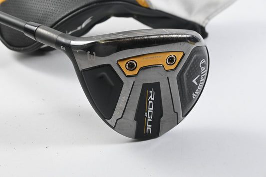 Left Hand Callaway Rogue ST Max #3 Wood / 15 Degree / Senior Flex Cypher 50