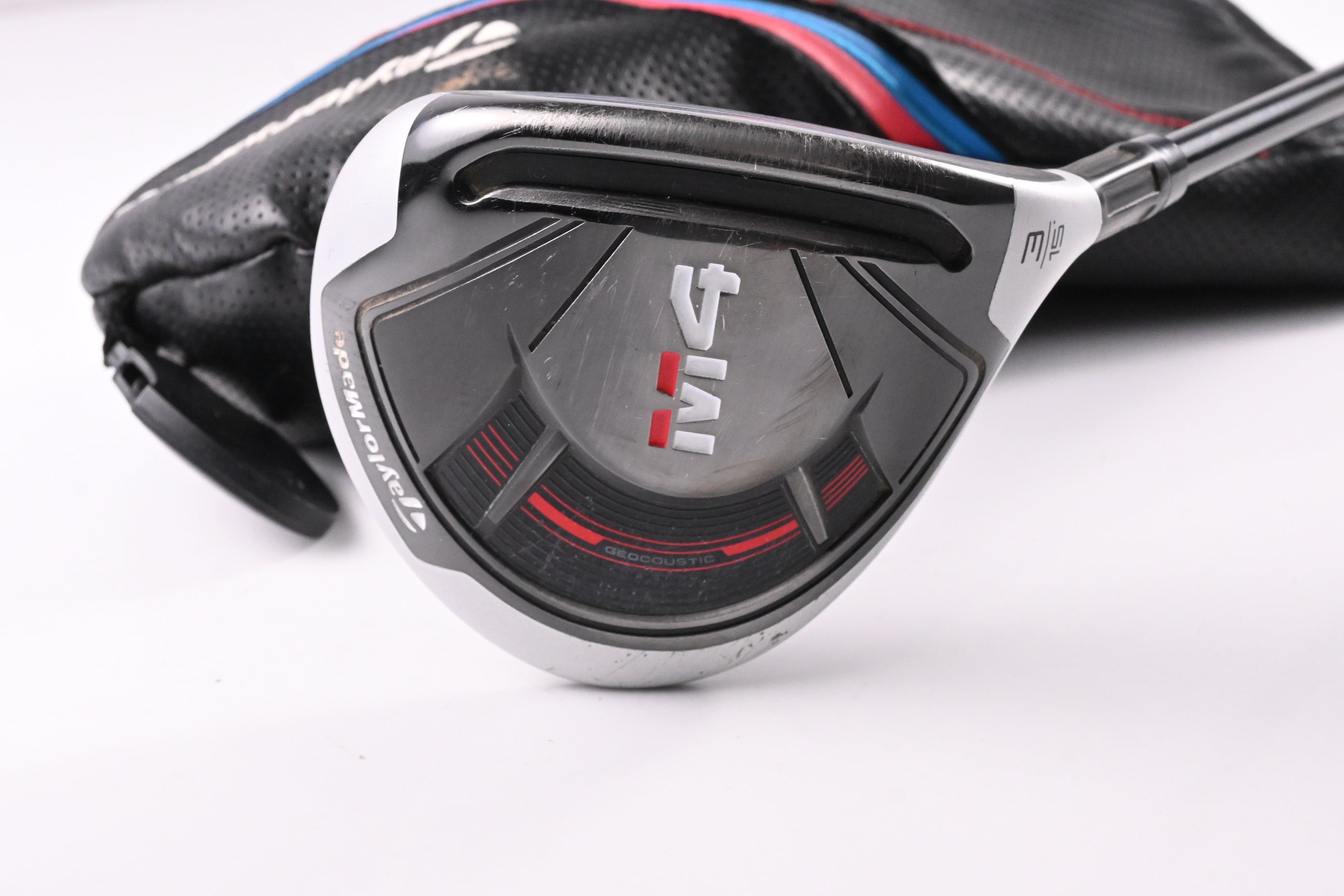 Taylormade M4 #3 Wood / 15 Degree / Stiff Flex Fujikura Atmos Red 6 Shaft