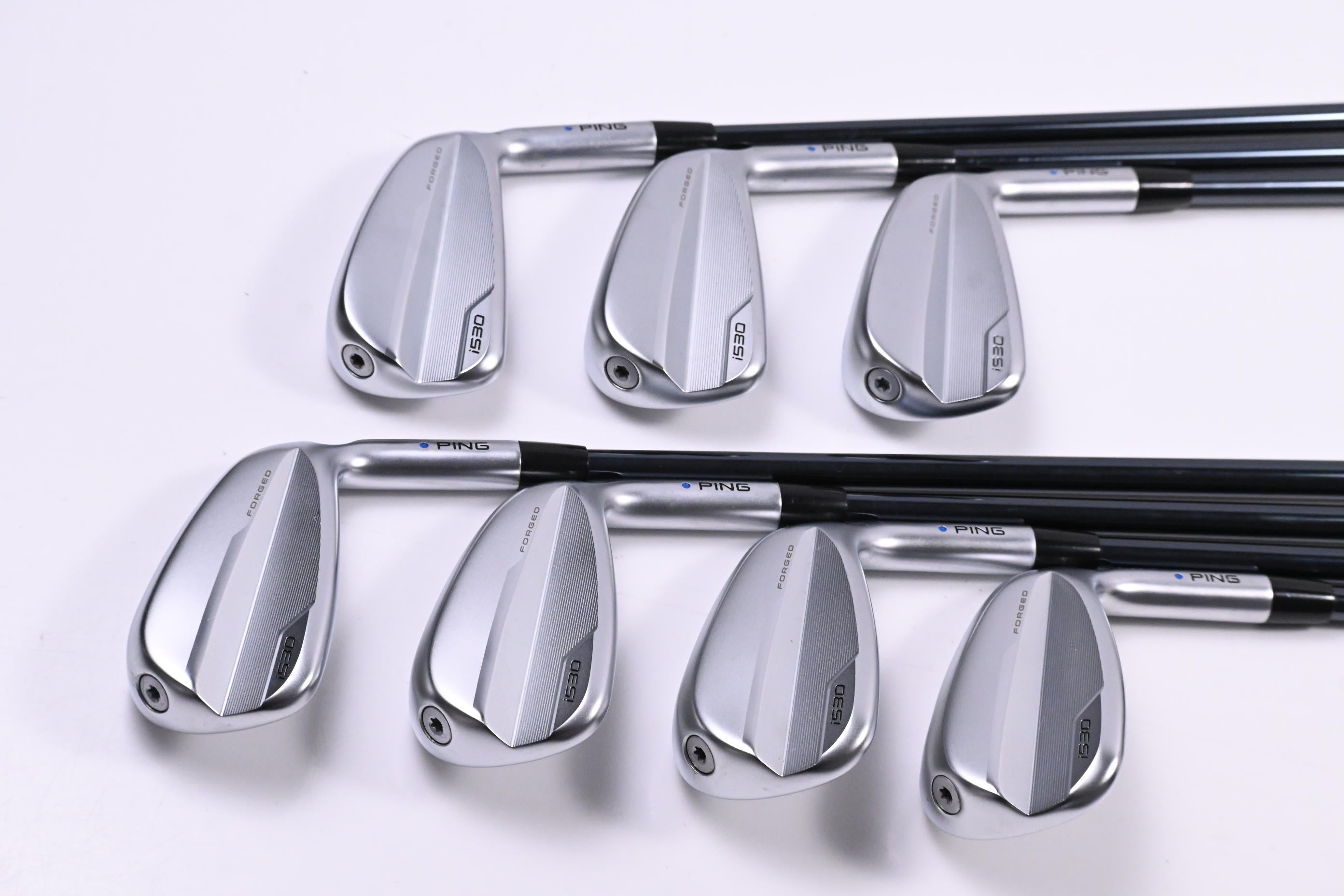 Ping i530 Irons / 5-PW+UW / Blue Dot / Stiff Flex UST Recoil Dart 75 Shafts