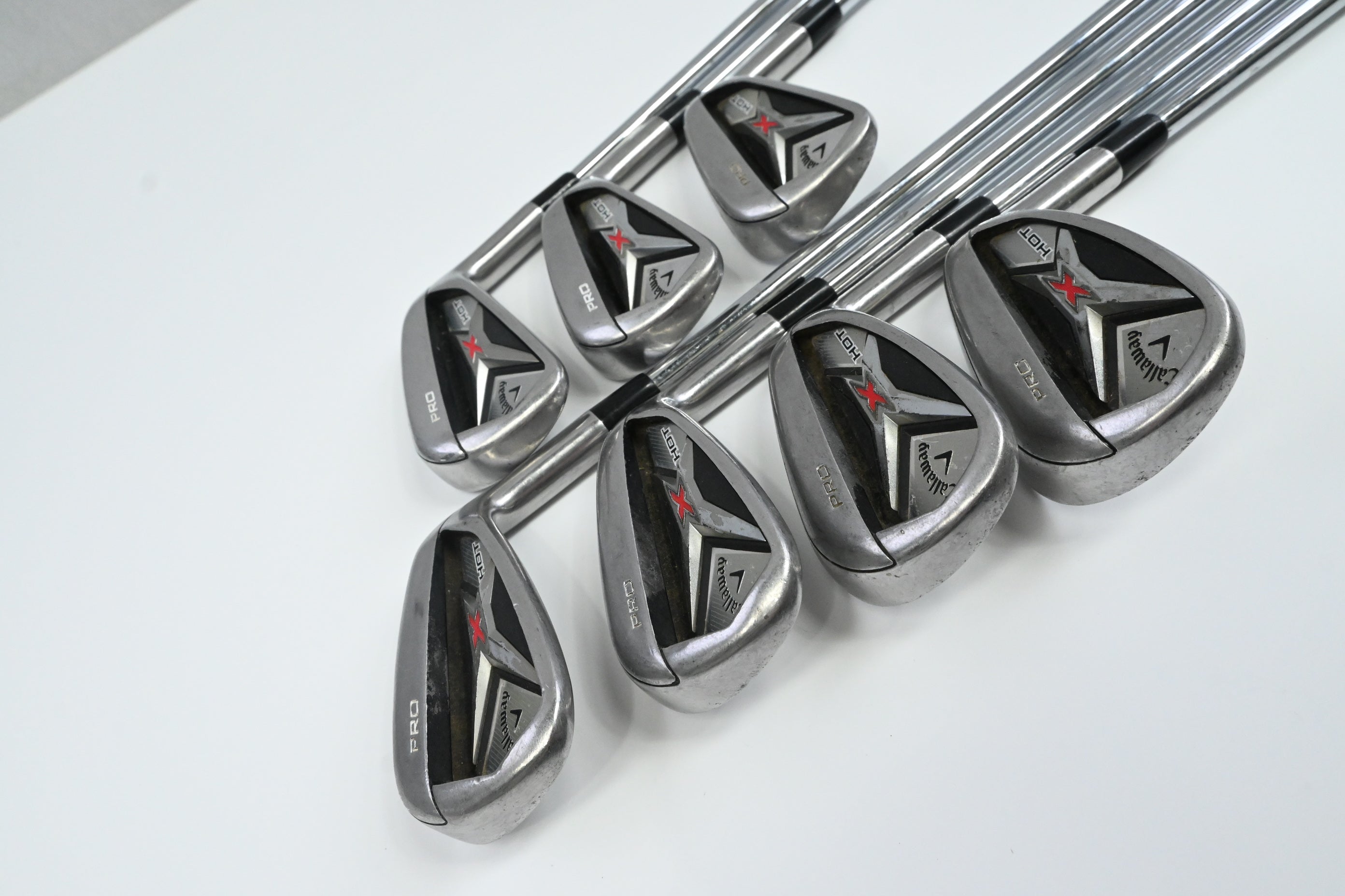 Callaway X Hot Pro Irons / 5-PW+AW / Regular Plus Flex Project X Rifle Shafts