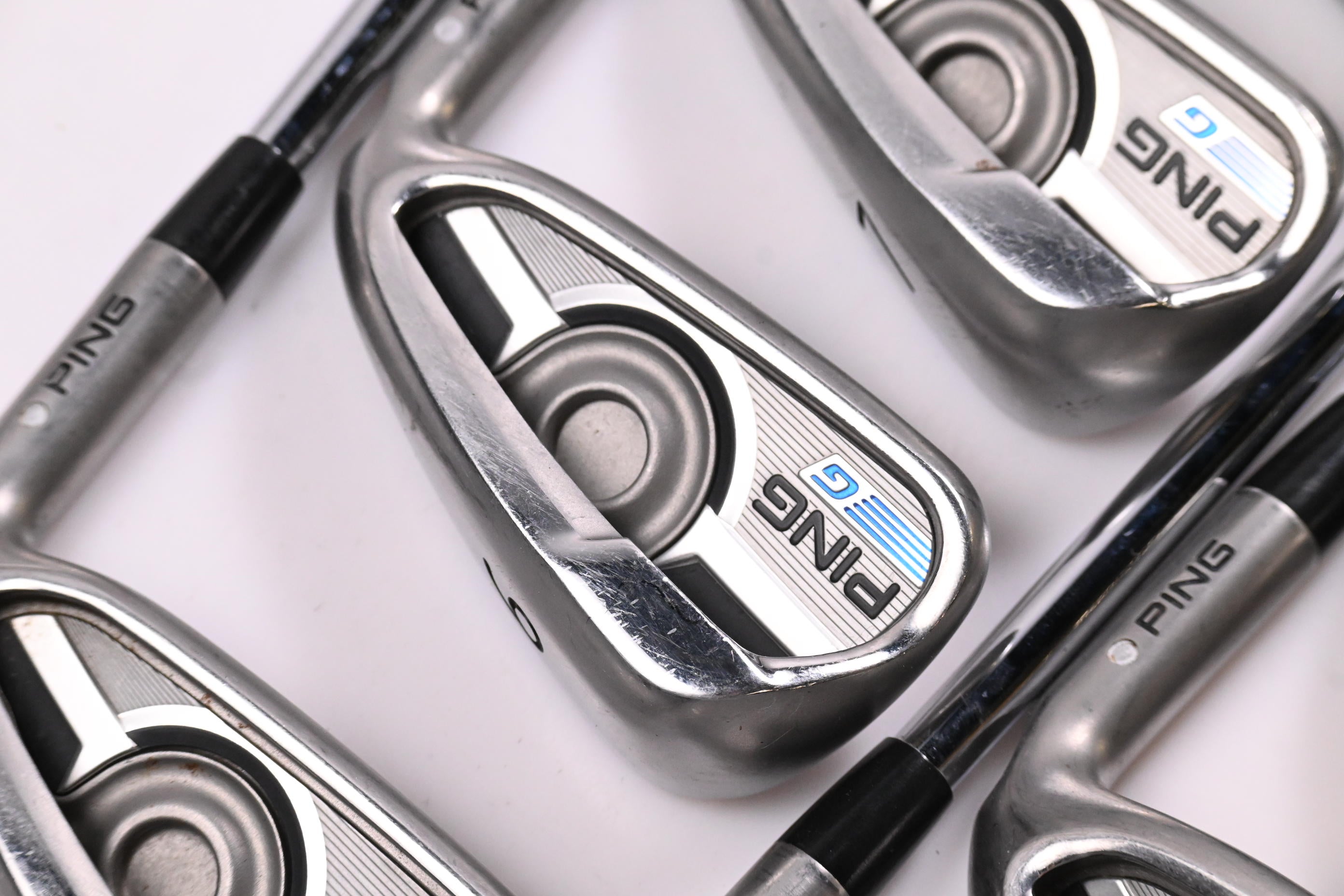 Ping G Series Irons / 5-PW+SW+LW / Silver Dot / Regular Flex Ping AWT 2.0 Shafts