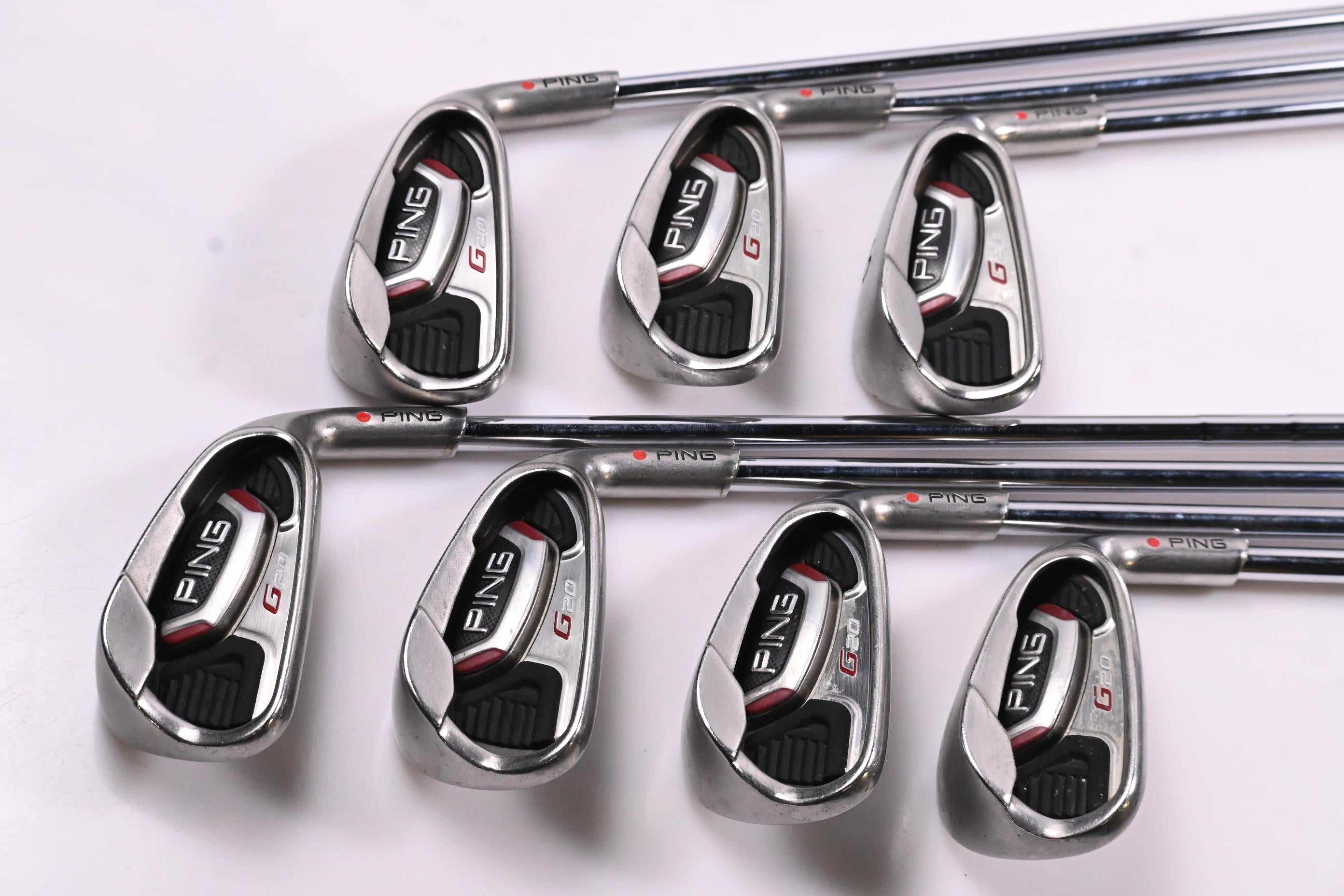 Ping G20 Irons / 4-PW / Red Dot / Regular Flex Ping CFS Shafts