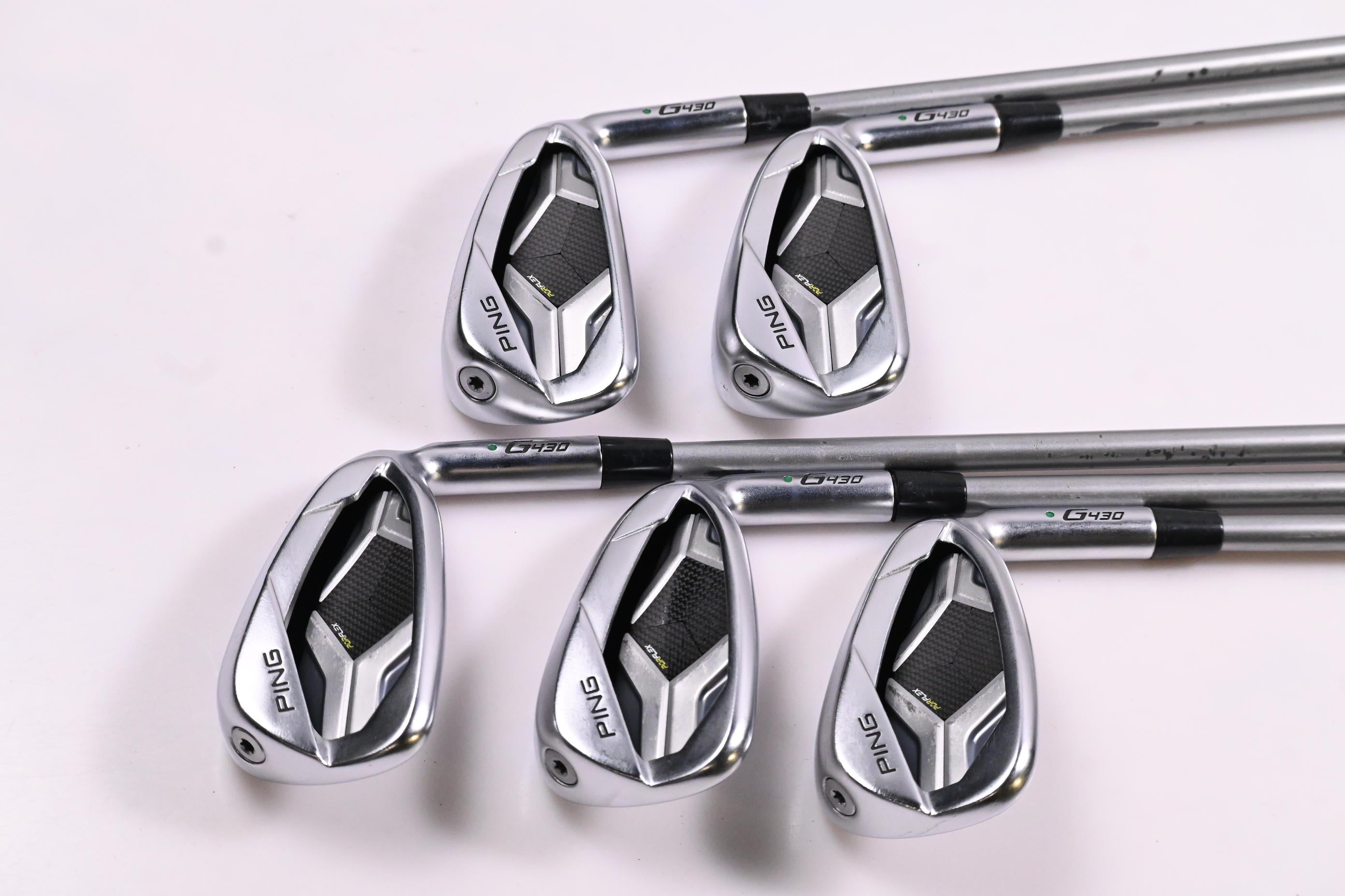 Ping G430 Irons / 6-PW / Green Dot / Senior Flex Ping Alta Quick 45 Shafts
