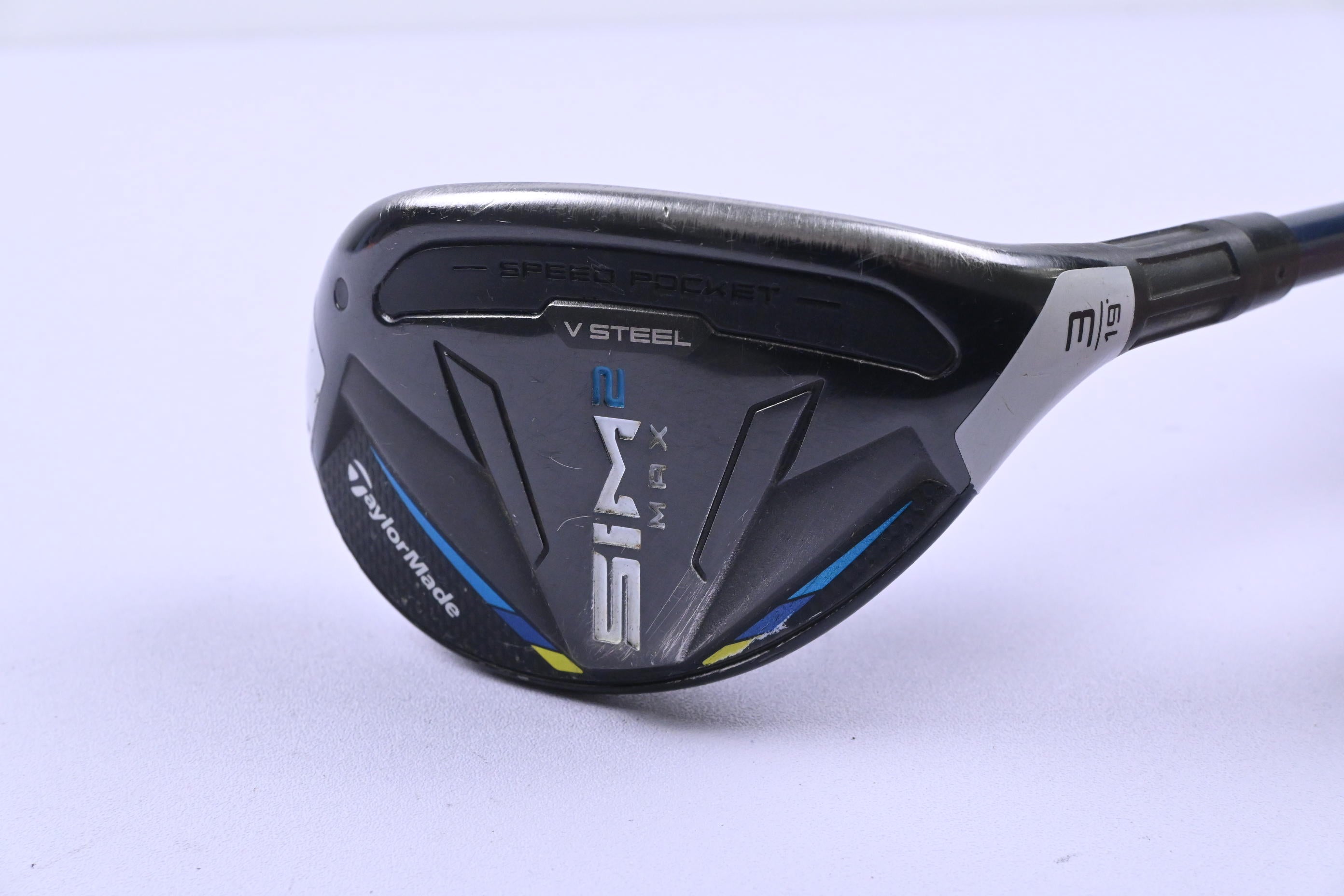 Taylormade SIM2 Max #3 Hybrid / 19 Degree / Stiff Flex Ventus Blue 7 Shaft