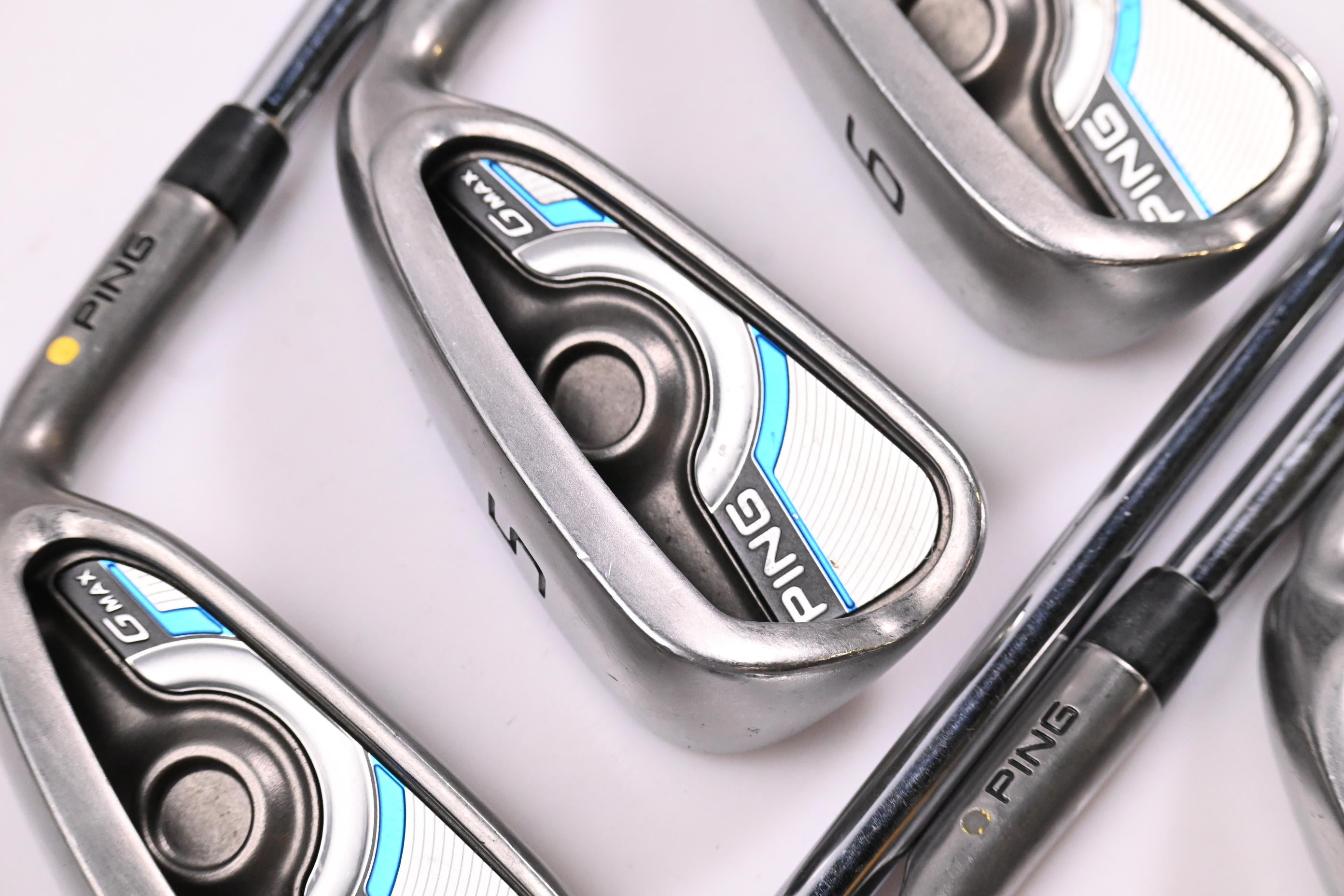 Ping GMax Irons / 4-PW / Yellow Dot / Stiff Flex Ping CFS Distance Shafts