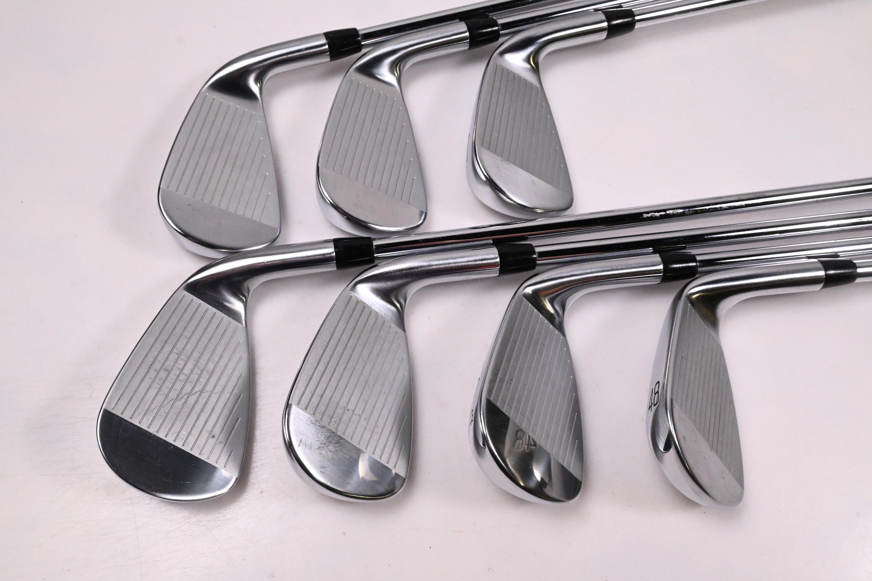 Left Hand Titleist T350 Irons / 5-PW+48° / Regular Flex AMT Red R300 Shafts